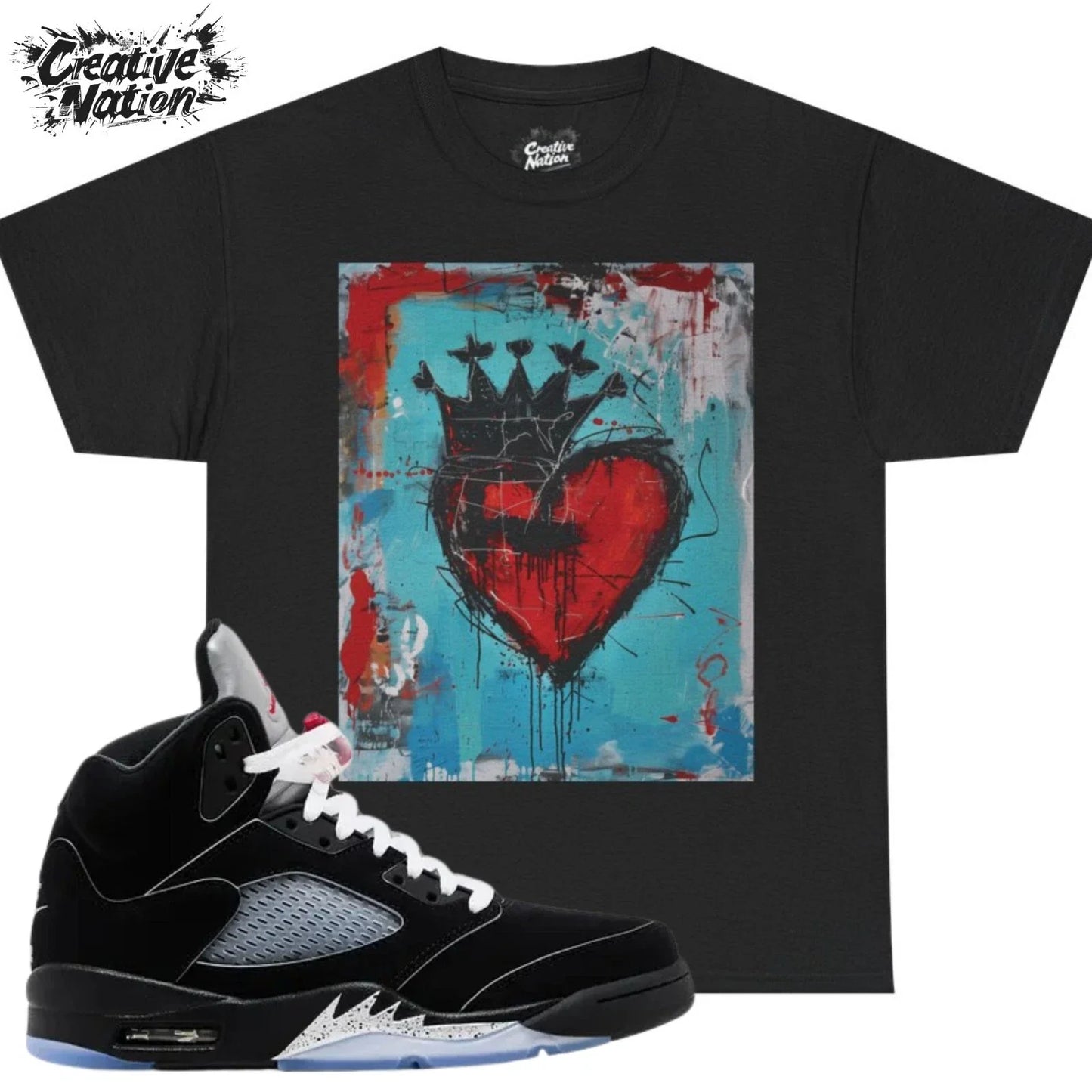 Shirt To Match 5 OG Black Metallic Reimagined Unisex Tee Heart Shirt Unisex T-shirt, Sweatshirt, Hoodie, Long Sleeve Tee - T-Shirt, Sweatshirt, Hoodie