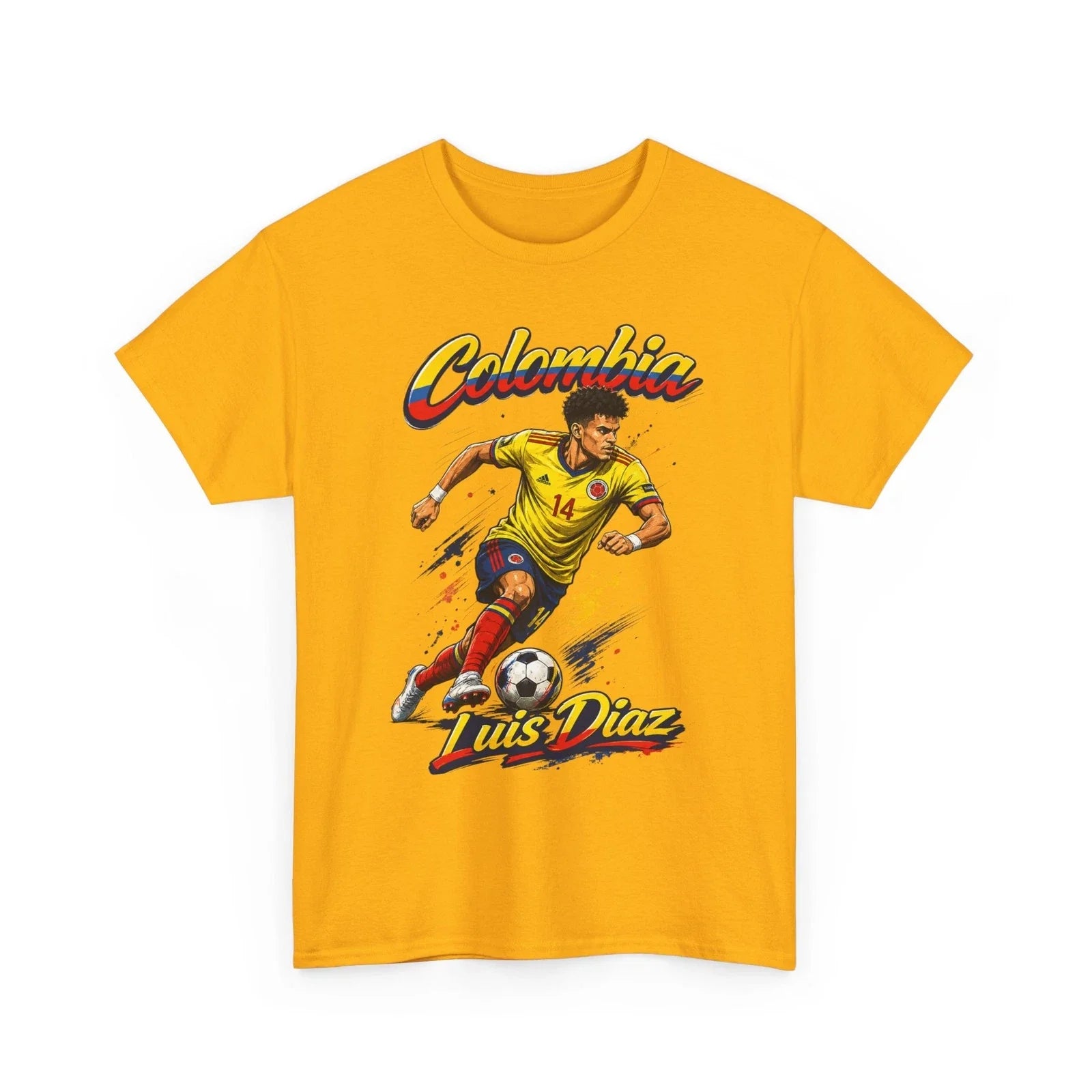 Colombia Luis Daz Soccer Player T-Shirt | Football Jersey Style Unisex T-shirt, Sweatshirt, Hoodie, Long Sleeve Tee - T-Shirt, Sweatshirt, Hoodie