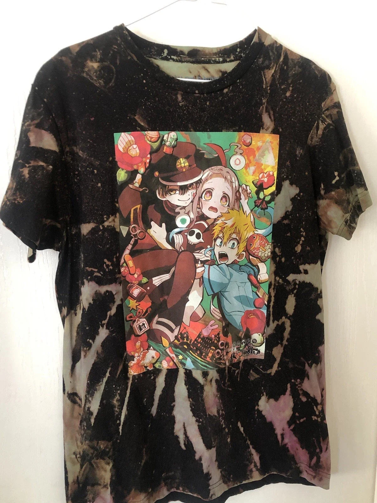 Toilet Bound Hanako Kun Graphic T-Shirt Mens Medium Black Anime One of a Kind Unisex T-shirt, Sweatshirt, Hoodie, Long Sleeve Tee - T-Shirt, Sweatshirt, Hoodie