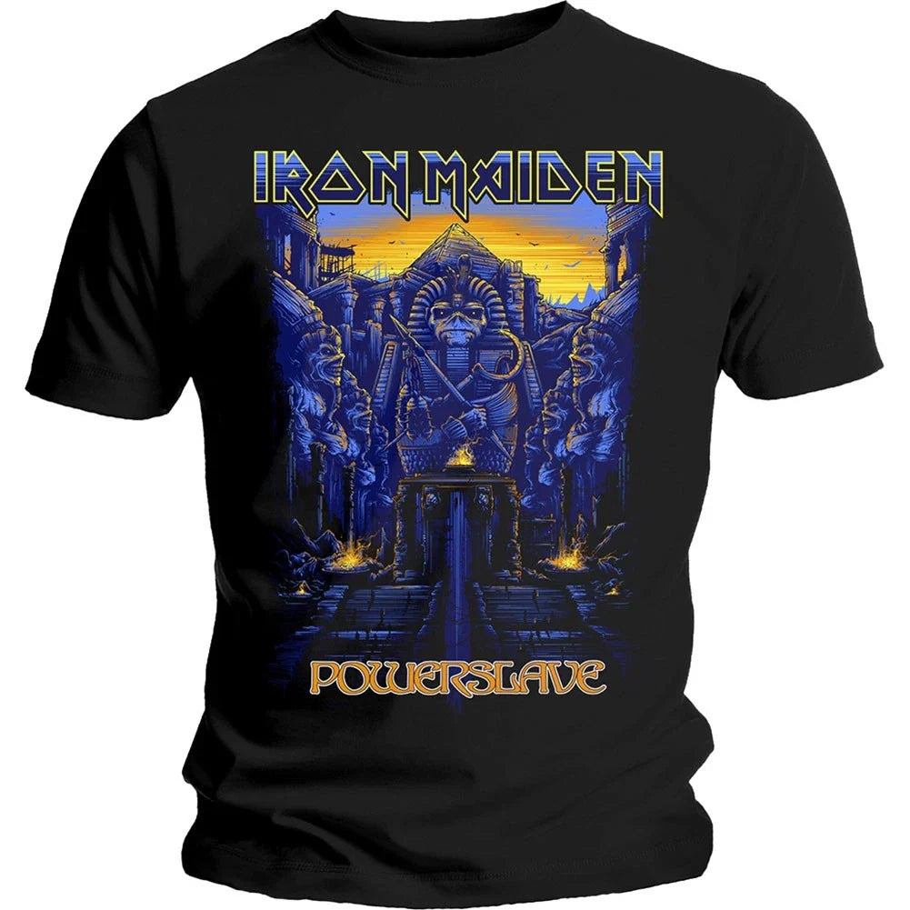 Men's Iron Maiden Dark Ink Powerslaves Slim Fit T-shirt Large Black Unisex T-shirt, Sweatshirt, Hoodie, Long Sleeve Tee - T-Shirt, Sweatshirt, Hoodie