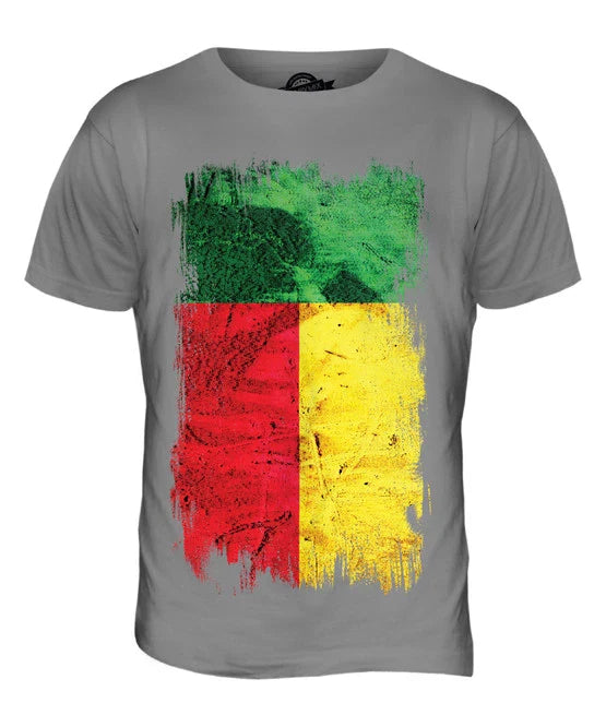 BENIN GRUNGE FLAG MENS T SHIRT TEE SHIRT XS S M L XL 2XL 3XL 4XL 5XL Unisex T-shirt, Sweatshirt, Hoodie, Long Sleeve Tee - T-Shirt, Sweatshirt, Hoodie