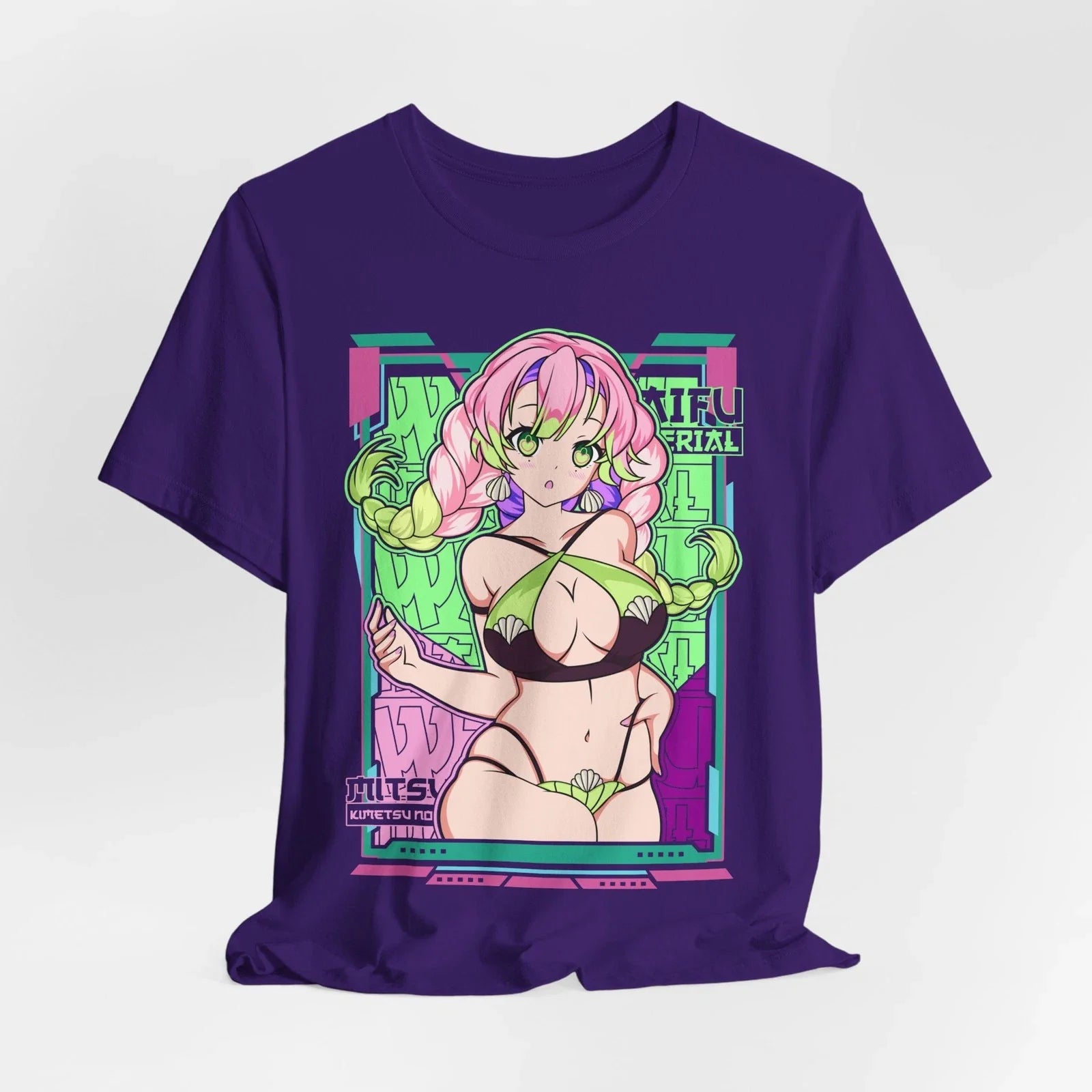 Anime Graphic Tee, Sexy Mitusuri Waifu Unisex Shirt, Japanese Manga Tee, Kawaii Unisex T-shirt, Sweatshirt, Hoodie, Long Sleeve Tee - T-Shirt, Sweatshirt, Hoodie