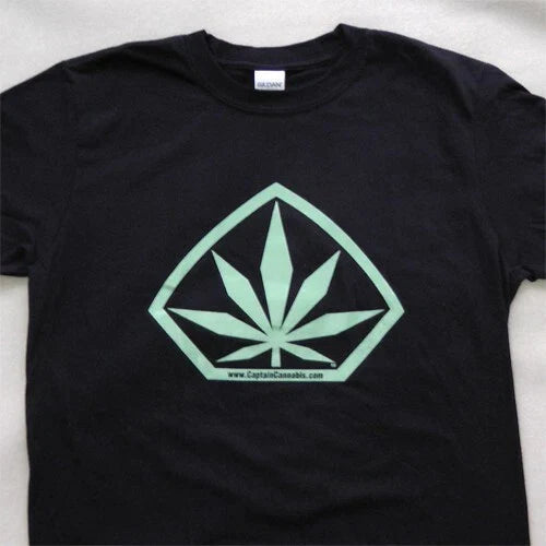 Captain Cannabis Shield T-shirt - Medium - Gildan Softstyle Ring Spun Unisex T-shirt, Sweatshirt, Hoodie, Long Sleeve Tee - T-Shirt, Sweatshirt, Hoodie