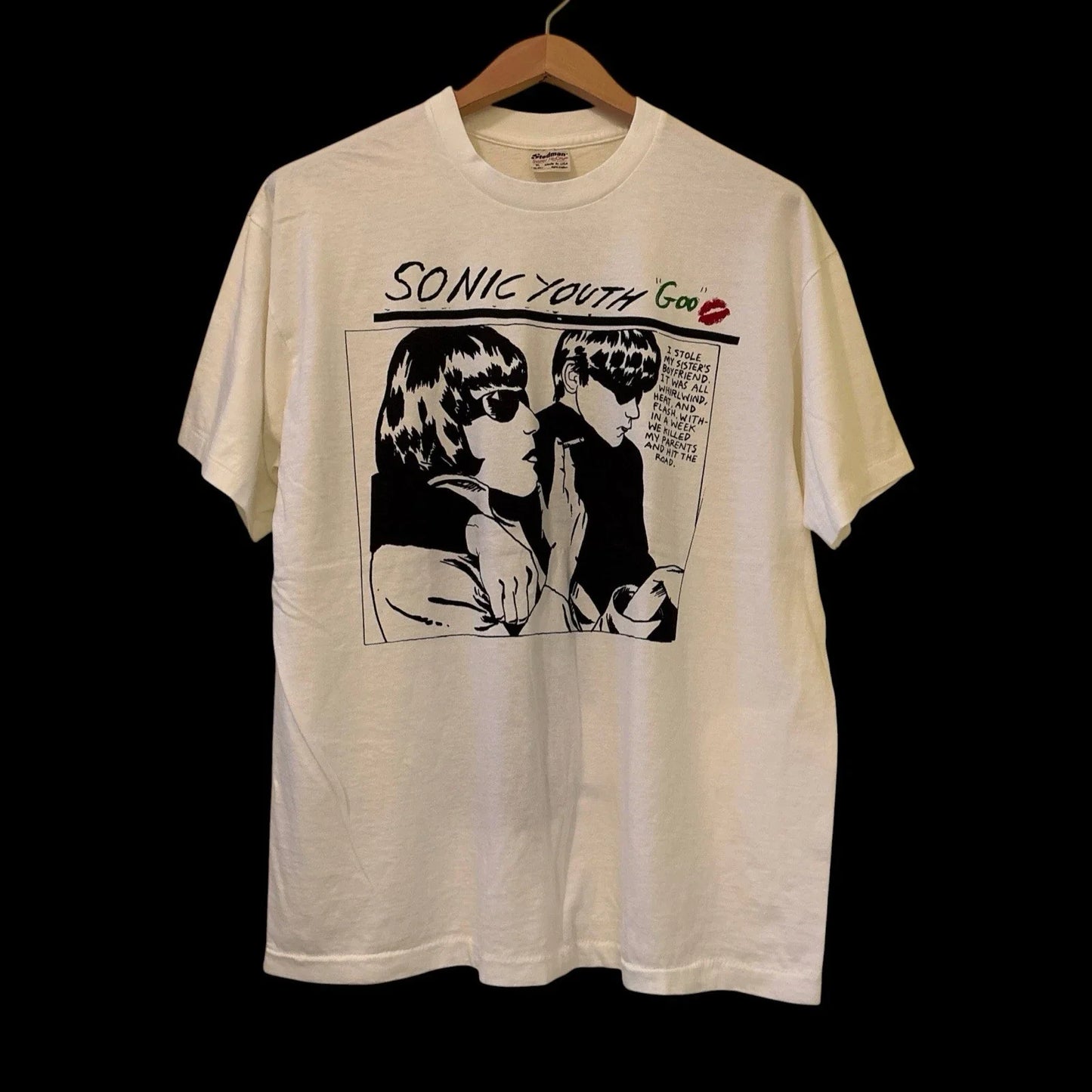 Vintage Sonic Youth Goo 90s Band Grunge Concert White Sz XL T-Shirt REPRINT Unisex T-shirt, Sweatshirt, Hoodie, Long Sleeve Tee - T-Shirt, Sweatshirt, Hoodie