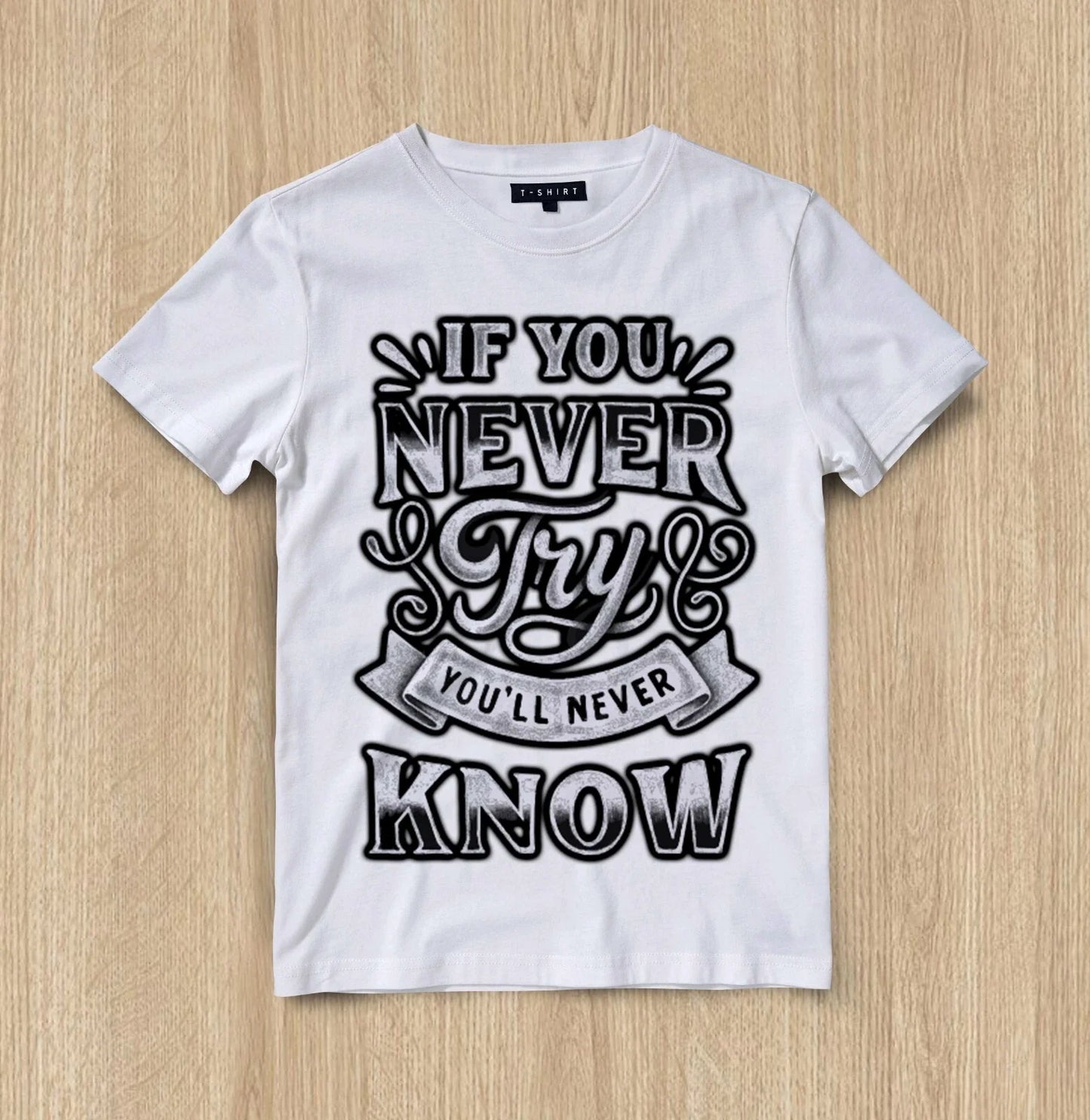 Custom The Courage to Try Graphic T-shirt Design Unisex Jersey Short Sleeve Tee Unisex T-shirt, Sweatshirt, Hoodie, Long Sleeve Tee - T-Shirt, Sweatshirt, Hoodie