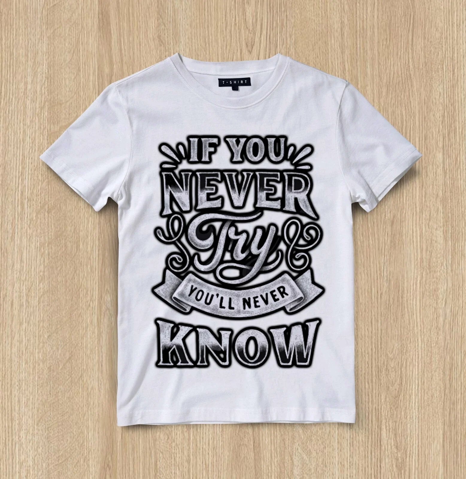 Custom The Courage to Try Graphic T-shirt Design Unisex Jersey Short Sleeve Tee Unisex T-shirt, Sweatshirt, Hoodie, Long Sleeve Tee - T-Shirt, Sweatshirt, Hoodie