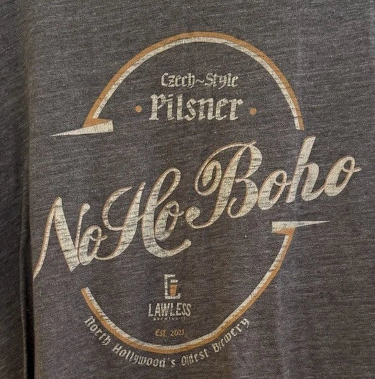 No Ho Boho Pilsner Lawless Brewing Company Mens Dark Gray T Shirt Size L Unisex T-shirt, Sweatshirt, Hoodie, Long Sleeve Tee - T-Shirt, Sweatshirt, Hoodie