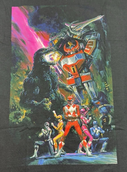 HOT TOPIC Godzilla Vs. Mighty Morphin Power Rangers MEN'S 3XL T-Shirt NEW! Unisex T-shirt, Sweatshirt, Hoodie, Long Sleeve Tee - T-Shirt, Sweatshirt, Hoodie