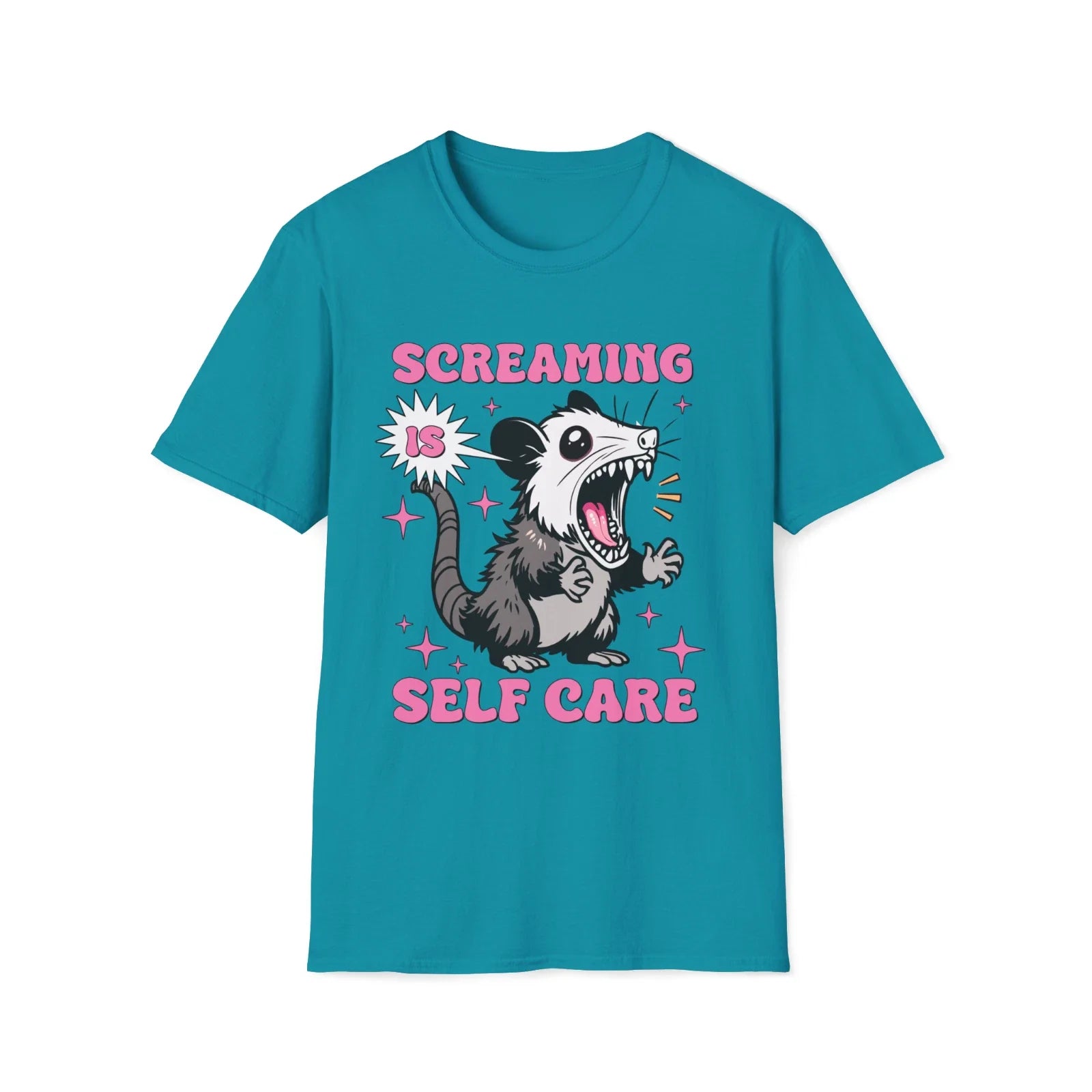 Screaming Is Self Care T-Shirt Funny Quote Graphic Tee Unisex T-shirt, Sweatshirt, Hoodie, Long Sleeve Tee - T-Shirt, Sweatshirt, Hoodie