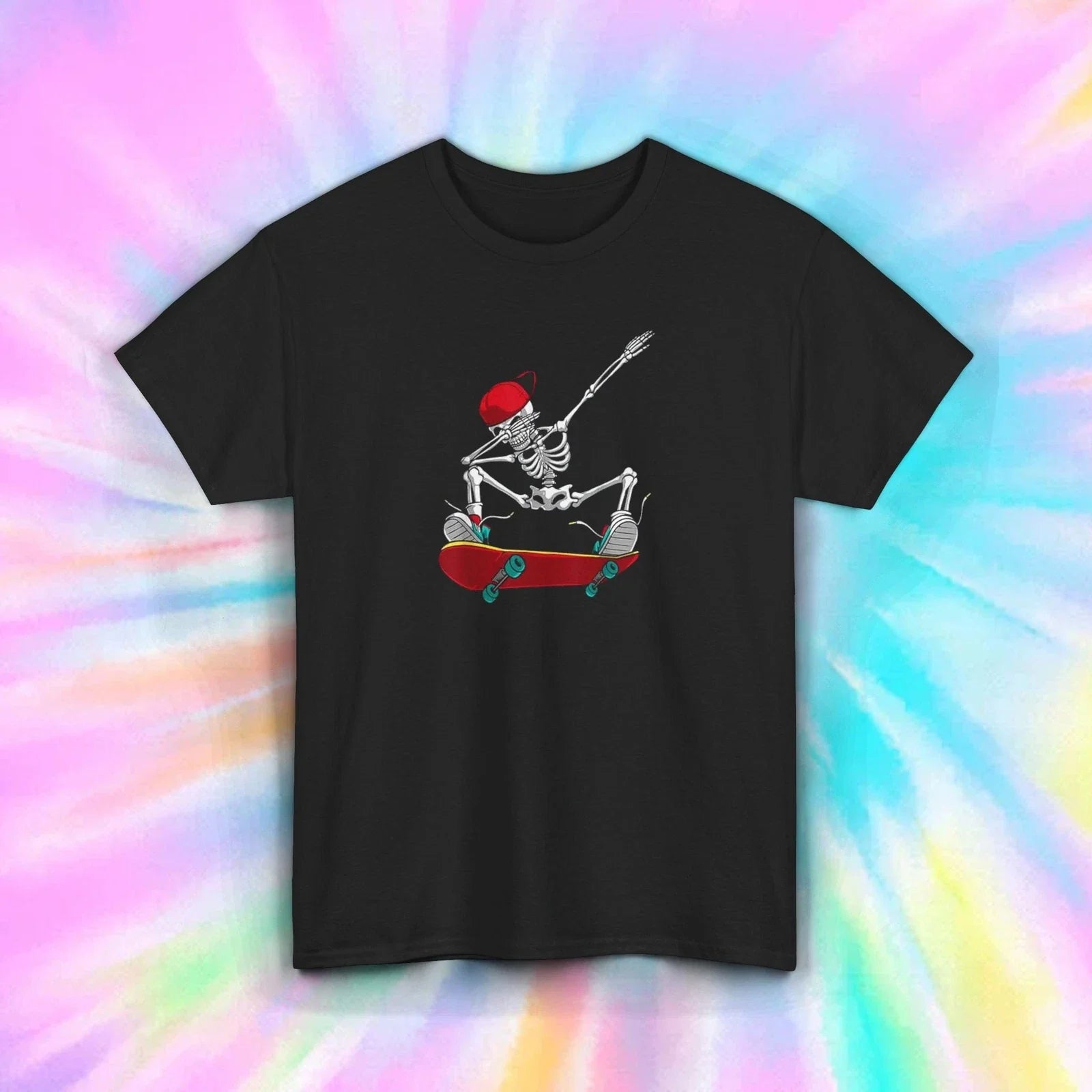 Skeleton Skater T-Shirt S-5XL Funny Dab Skateboarding Gift for Skaters Unisex T-shirt, Sweatshirt, Hoodie, Long Sleeve Tee - T-Shirt, Sweatshirt, Hoodie