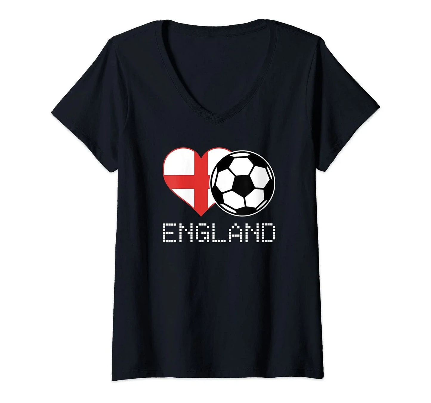 Womens England Soccer English Flag Love Country Pride Heart V-Neck T-Shirt Unisex T-shirt, Sweatshirt, Hoodie, Long Sleeve Tee - T-Shirt, Sweatshirt, Hoodie