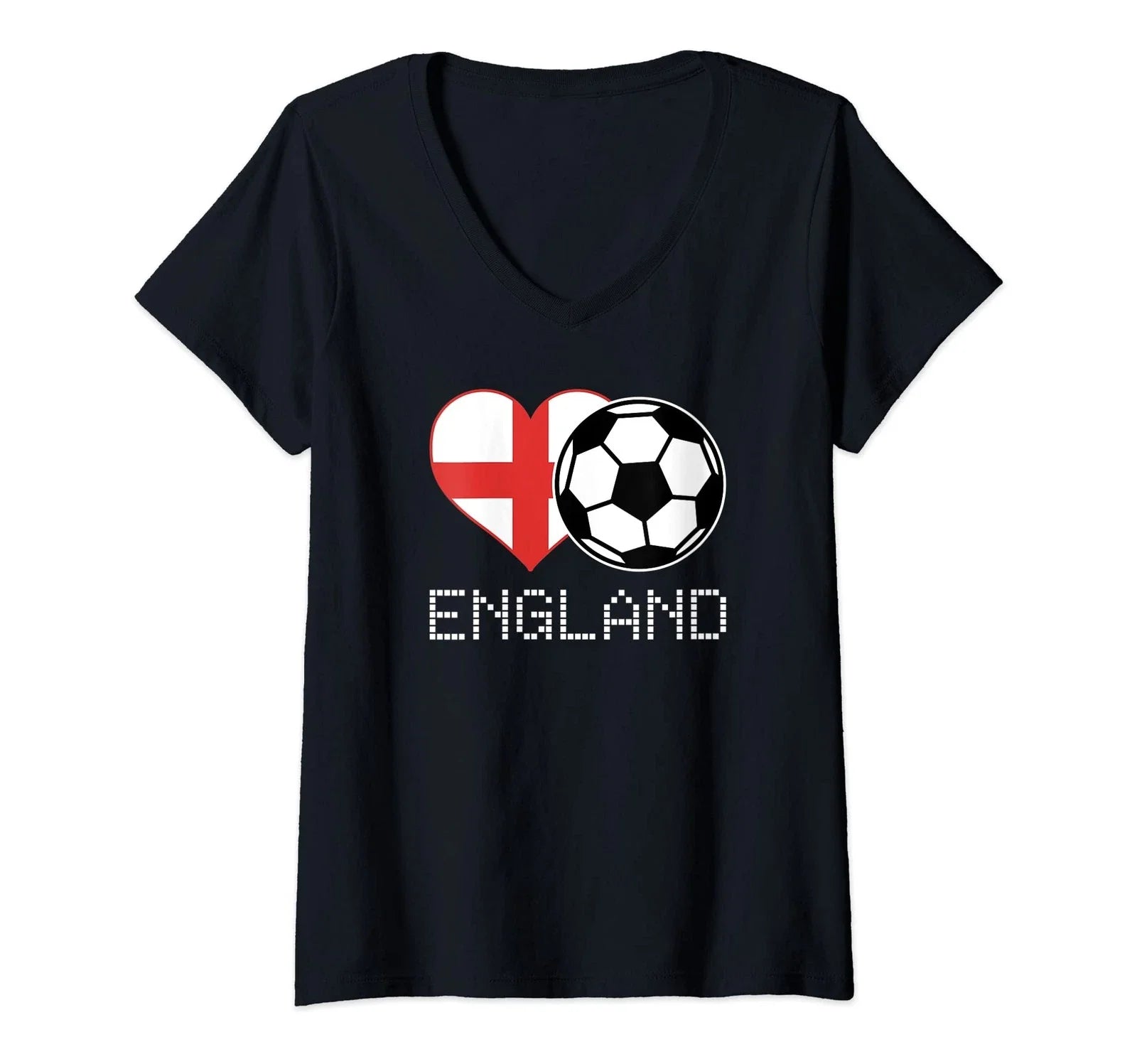 Womens England Soccer English Flag Love Country Pride Heart V-Neck T-Shirt Unisex T-shirt, Sweatshirt, Hoodie, Long Sleeve Tee - T-Shirt, Sweatshirt, Hoodie