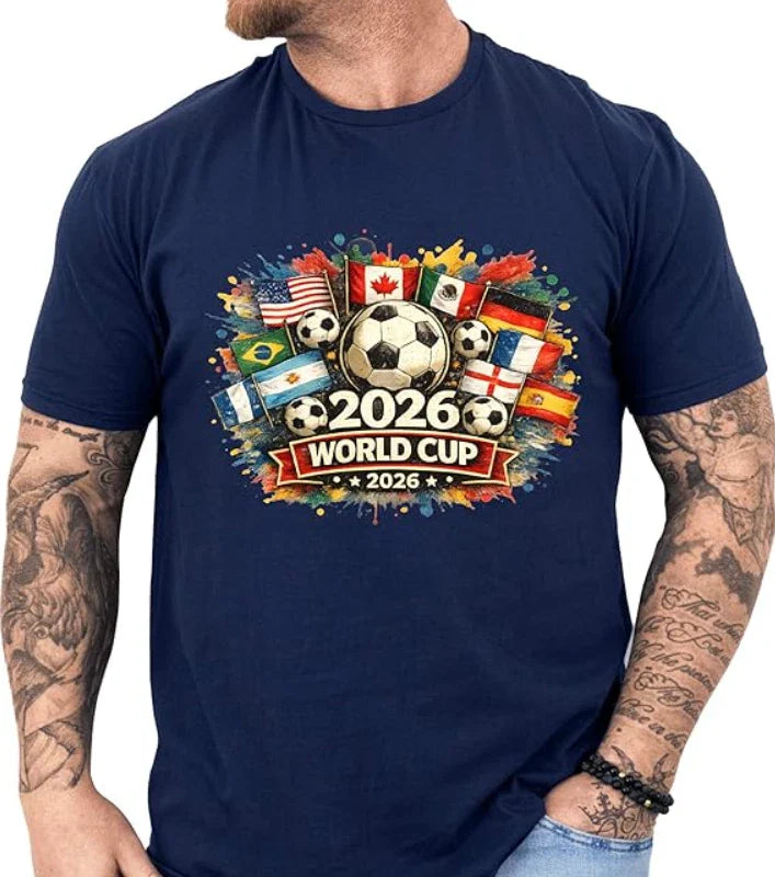 World Soccer 2026 Shirt, 2026 Cup USA Canada Mexico Adults Tshirt Unisex T-shirt, Sweatshirt, Hoodie, Long Sleeve Tee - T-Shirt, Sweatshirt, Hoodie