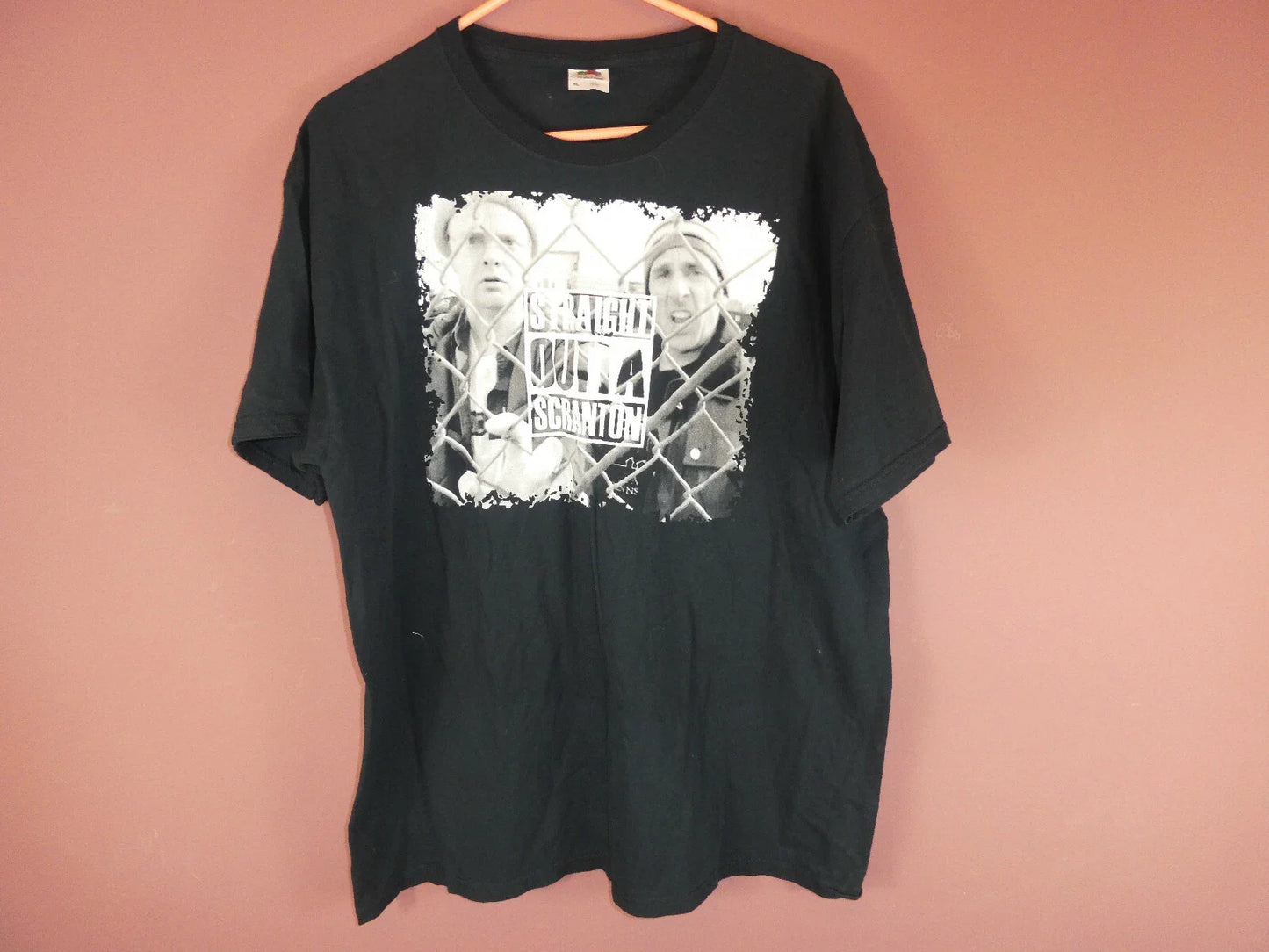 FRUIT OF THE LOOM THE OFFICE STRAIGHT OUTTA SCRANTON BLACK T-SHIRT SIZE  XL Unisex T-shirt, Sweatshirt, Hoodie, Long Sleeve Tee - T-Shirt, Sweatshirt, Hoodie
