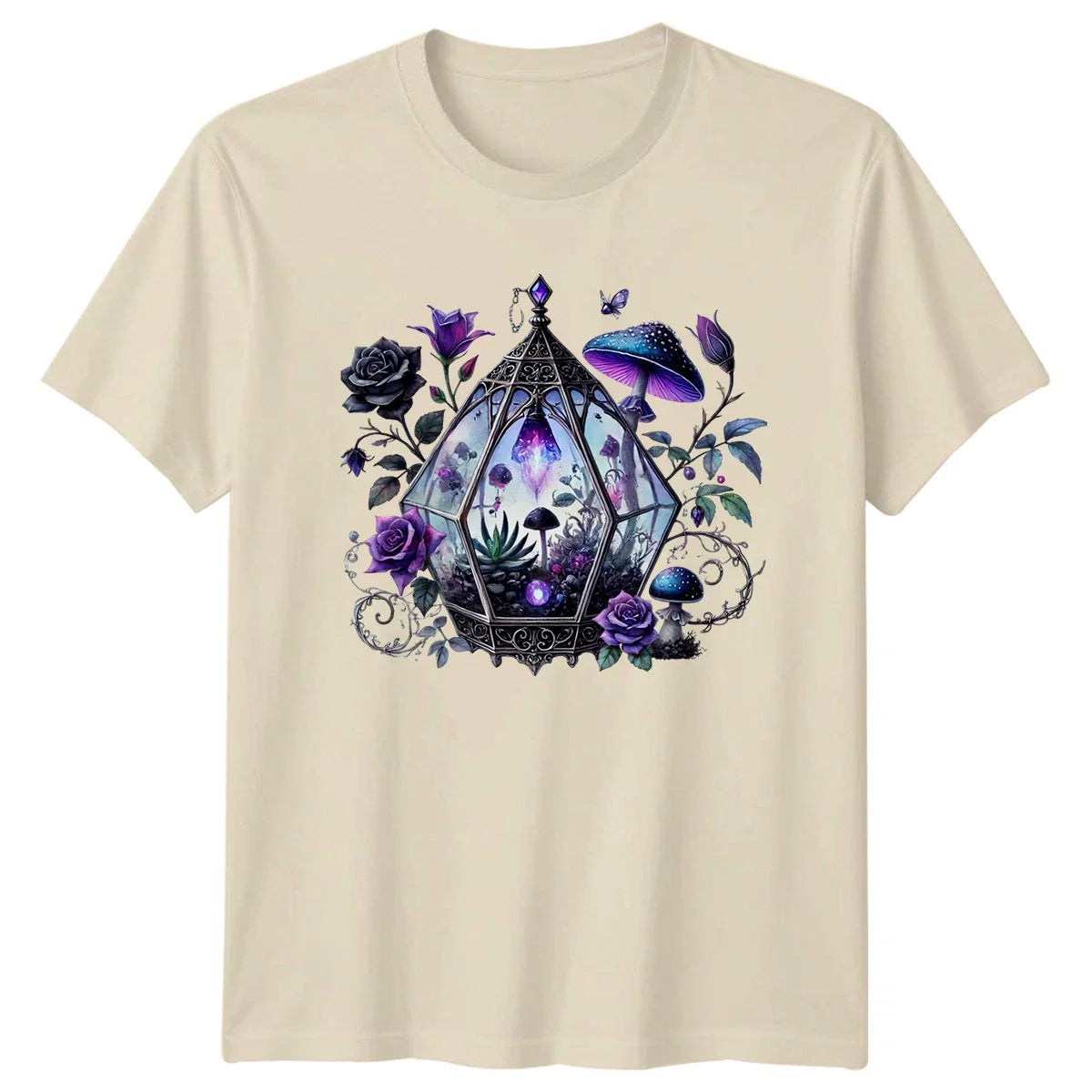 Enchanted Gothic Terrarium Magic Garden T-Shirt Gothic Garden Fantasy Unisex T-shirt, Sweatshirt, Hoodie, Long Sleeve Tee - T-Shirt, Sweatshirt, Hoodie