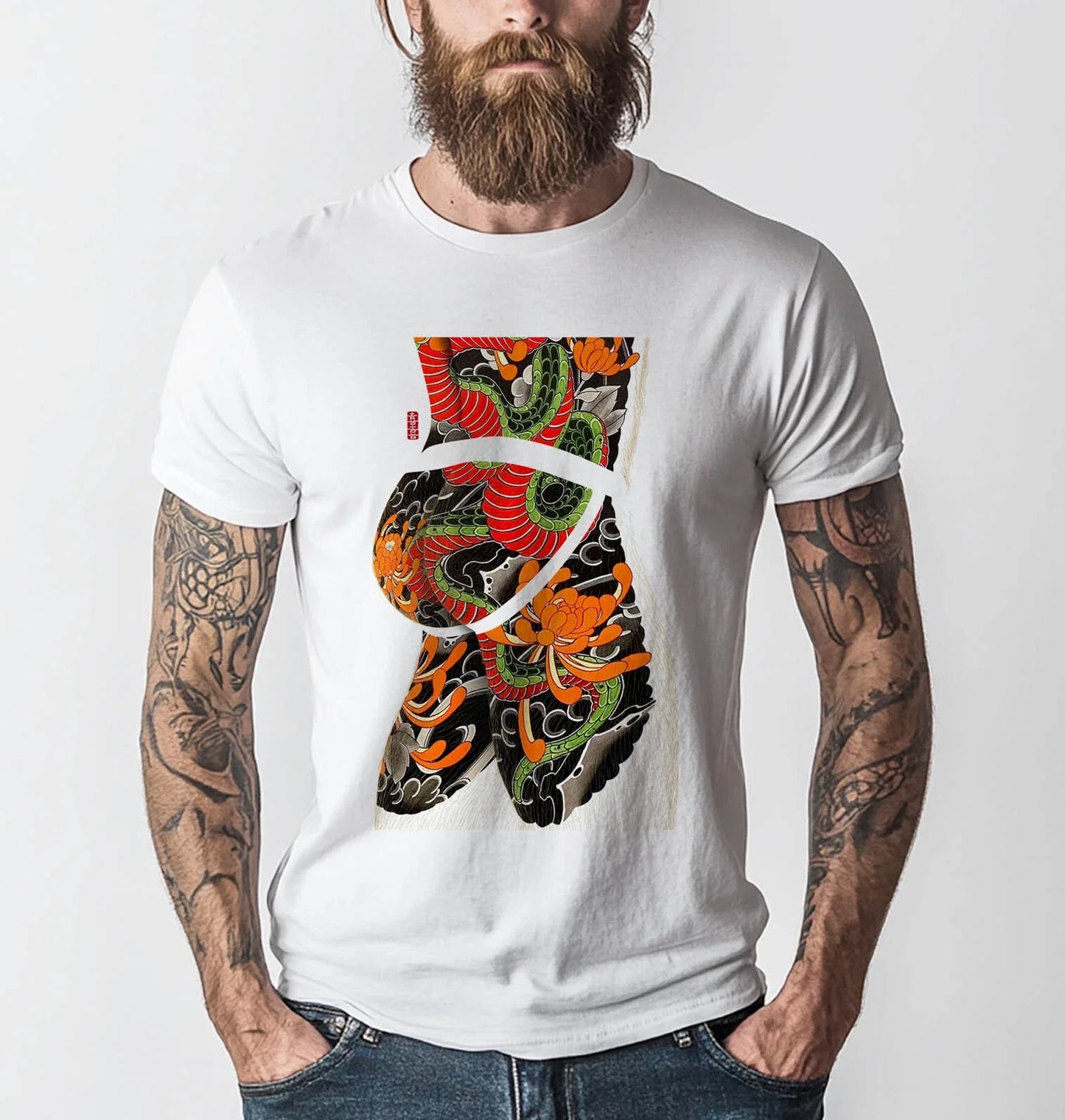 Gay Fashion Inked Hunk T-shirt | Gay Art l Gay Tattoo Art l Gift for Him l Snake Unisex T-shirt, Sweatshirt, Hoodie, Long Sleeve Tee - T-Shirt, Sweatshirt, Hoodie