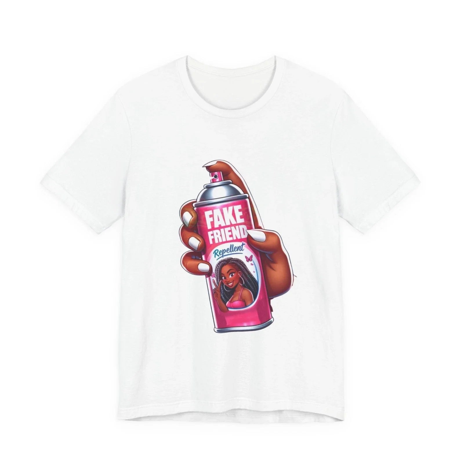 Fake Friend Spray T-Shirt | Illustration, Sassy Pop Art Unisex T-shirt, Sweatshirt, Hoodie, Long Sleeve Tee - T-Shirt, Sweatshirt, Hoodie