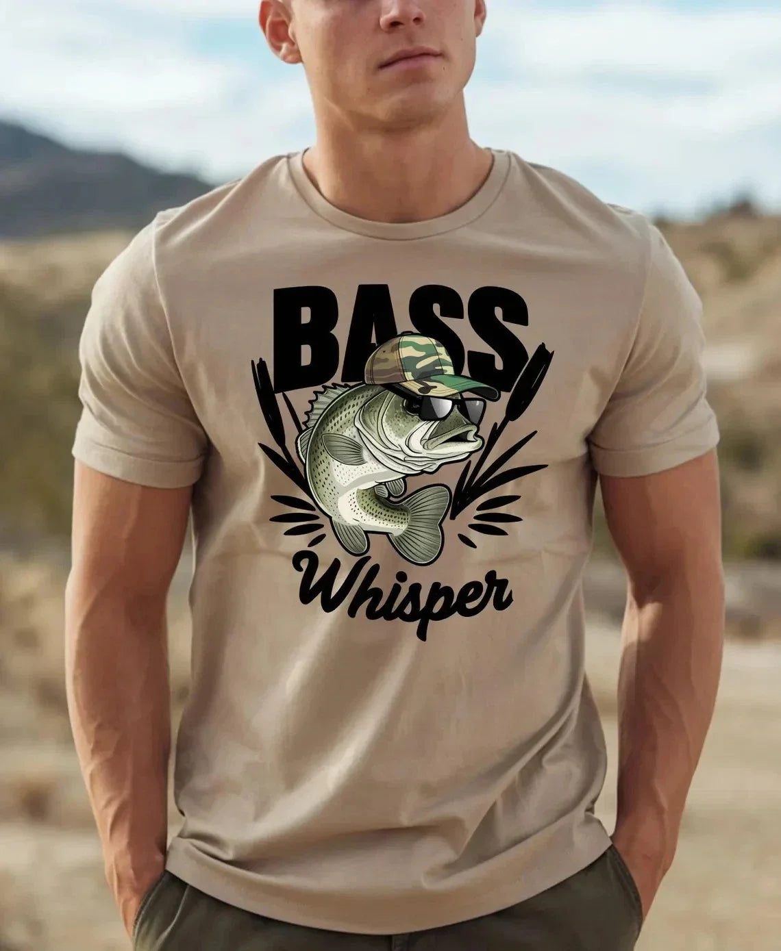 Bass Whisperer Shirt Funny Fishing Gift for Men Cool Large Mouth Bass Hunter Tee Unisex T-shirt, Sweatshirt, Hoodie, Long Sleeve Tee - T-Shirt, Sweatshirt, Hoodie