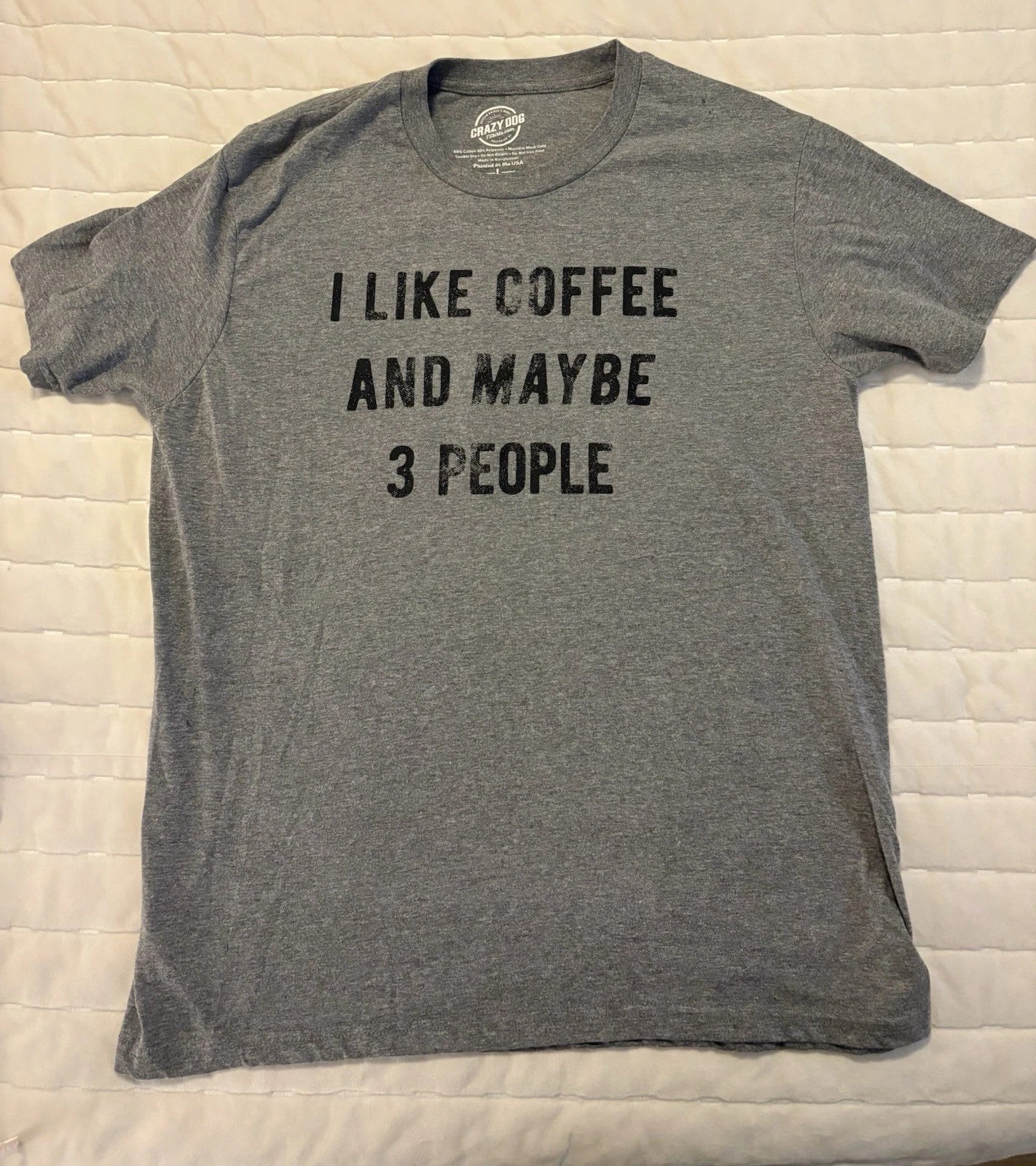 Mens I Like Coffee and Maybe 3 People Funny Graphic Sarcastic Novelty T Shirt Unisex T-shirt, Sweatshirt, Hoodie, Long Sleeve Tee - T-Shirt, Sweatshirt, Hoodie