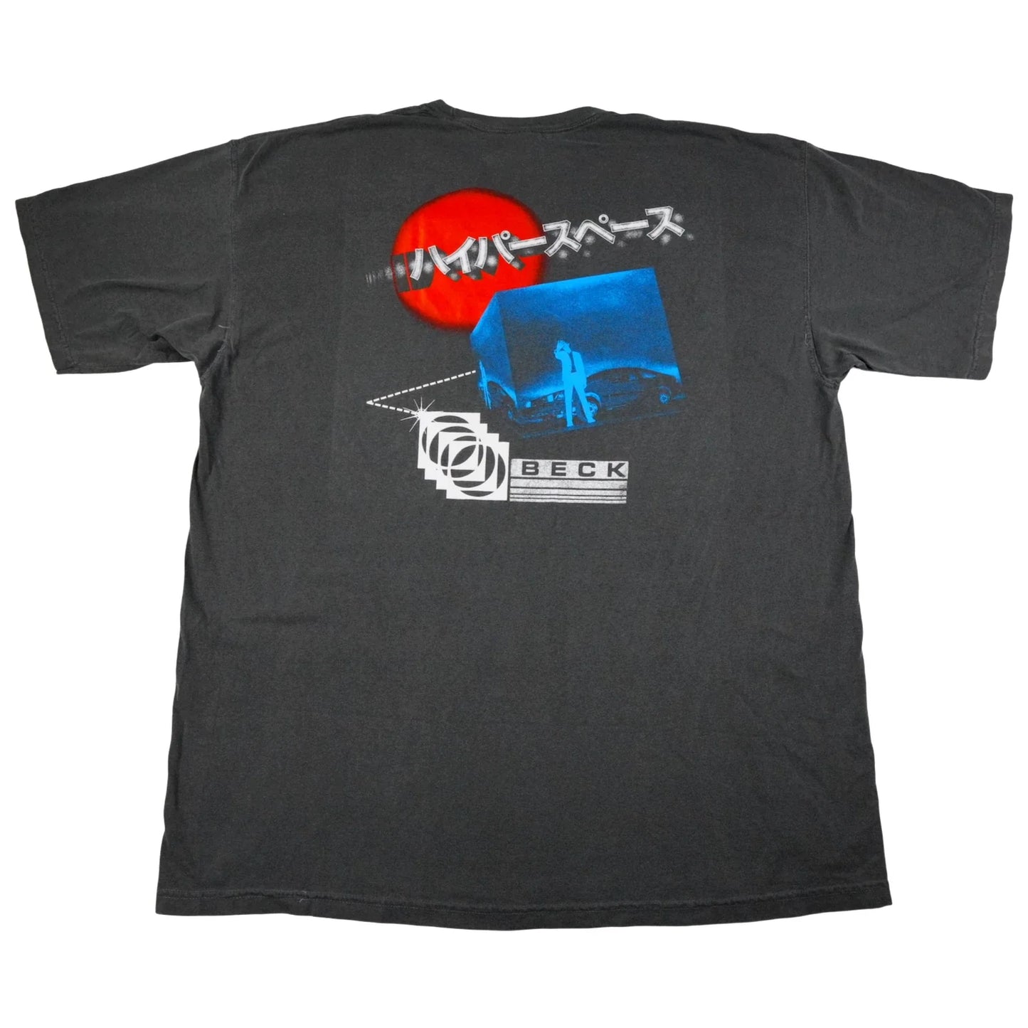 Beck Hyperspace T Shirt XXL Gray 2019 Comfort Colors Vapor Wave Synth Pop Tour Unisex T-shirt, Sweatshirt, Hoodie, Long Sleeve Tee - T-Shirt, Sweatshirt, Hoodie