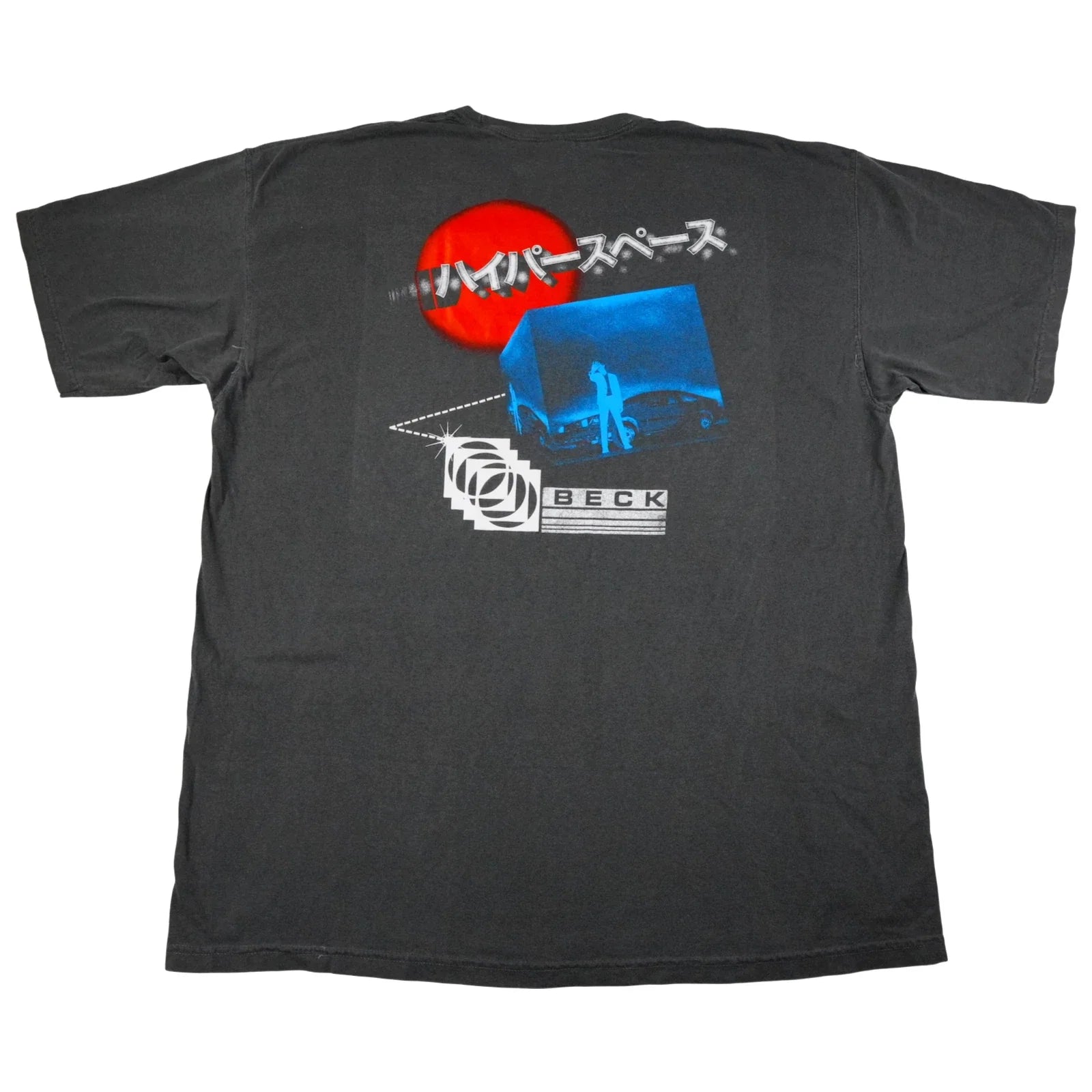 Beck Hyperspace T Shirt XXL Gray 2019 Comfort Colors Vapor Wave Synth Pop Tour Unisex T-shirt, Sweatshirt, Hoodie, Long Sleeve Tee - T-Shirt, Sweatshirt, Hoodie