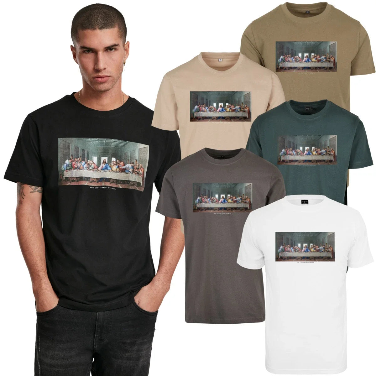 Mister Tee Can't Hang With Us Tee T-Shirt Last Supper Jesus Disciple Da Vinci Men's Unisex T-shirt, Sweatshirt, Hoodie, Long Sleeve Tee - T-Shirt, Sweatshirt, Hoodie