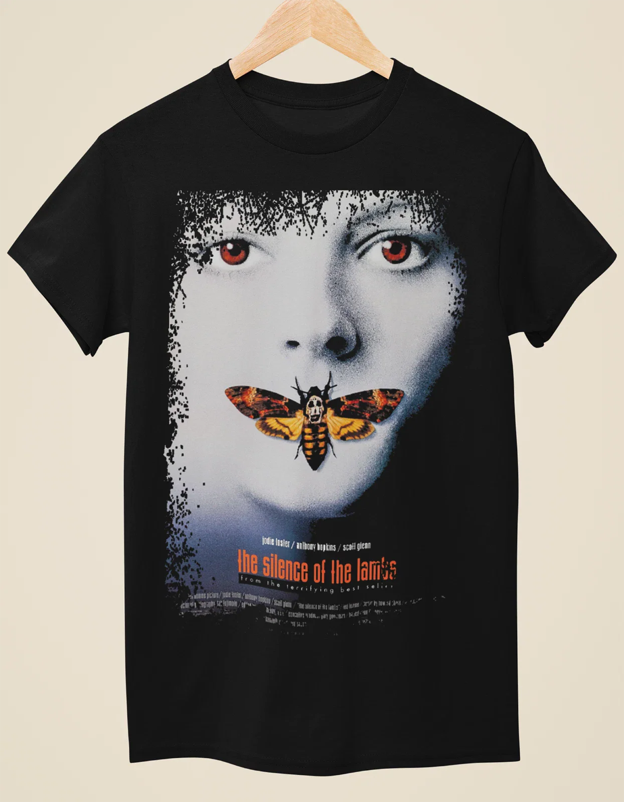 The Silence of the Lambs - Movie Poster Inspired Unisex Black T-Shirt Unisex T-shirt, Sweatshirt, Hoodie, Long Sleeve Tee - T-Shirt, Sweatshirt, Hoodie