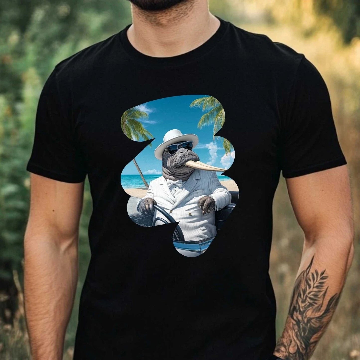 Mens Funny Walrus Motif Cotton T-Shirt Size XS to 5XL Unisex T-shirt, Sweatshirt, Hoodie, Long Sleeve Tee - T-Shirt, Sweatshirt, Hoodie