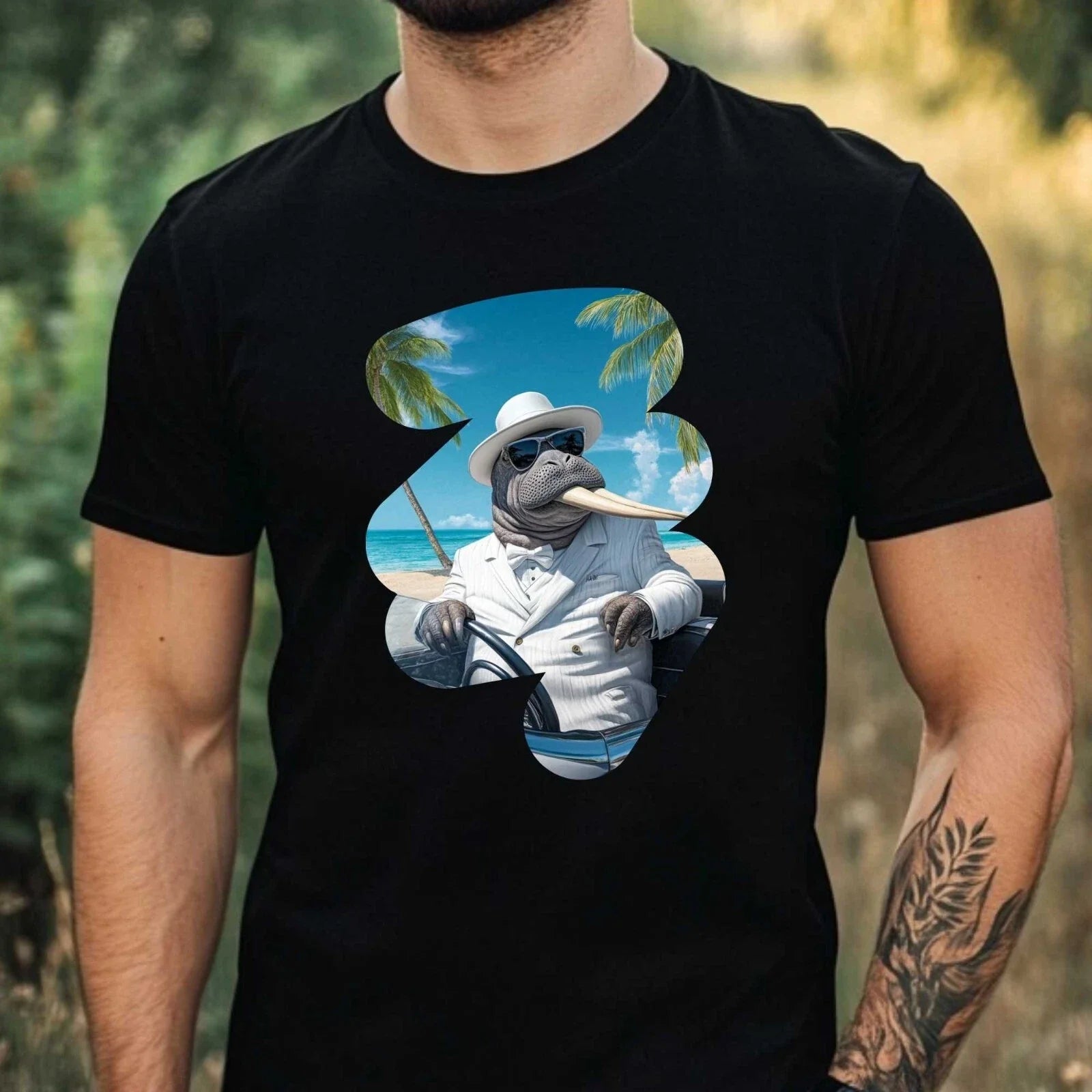 Mens Funny Walrus Motif Cotton T-Shirt Size XS to 5XL Unisex T-shirt, Sweatshirt, Hoodie, Long Sleeve Tee - T-Shirt, Sweatshirt, Hoodie