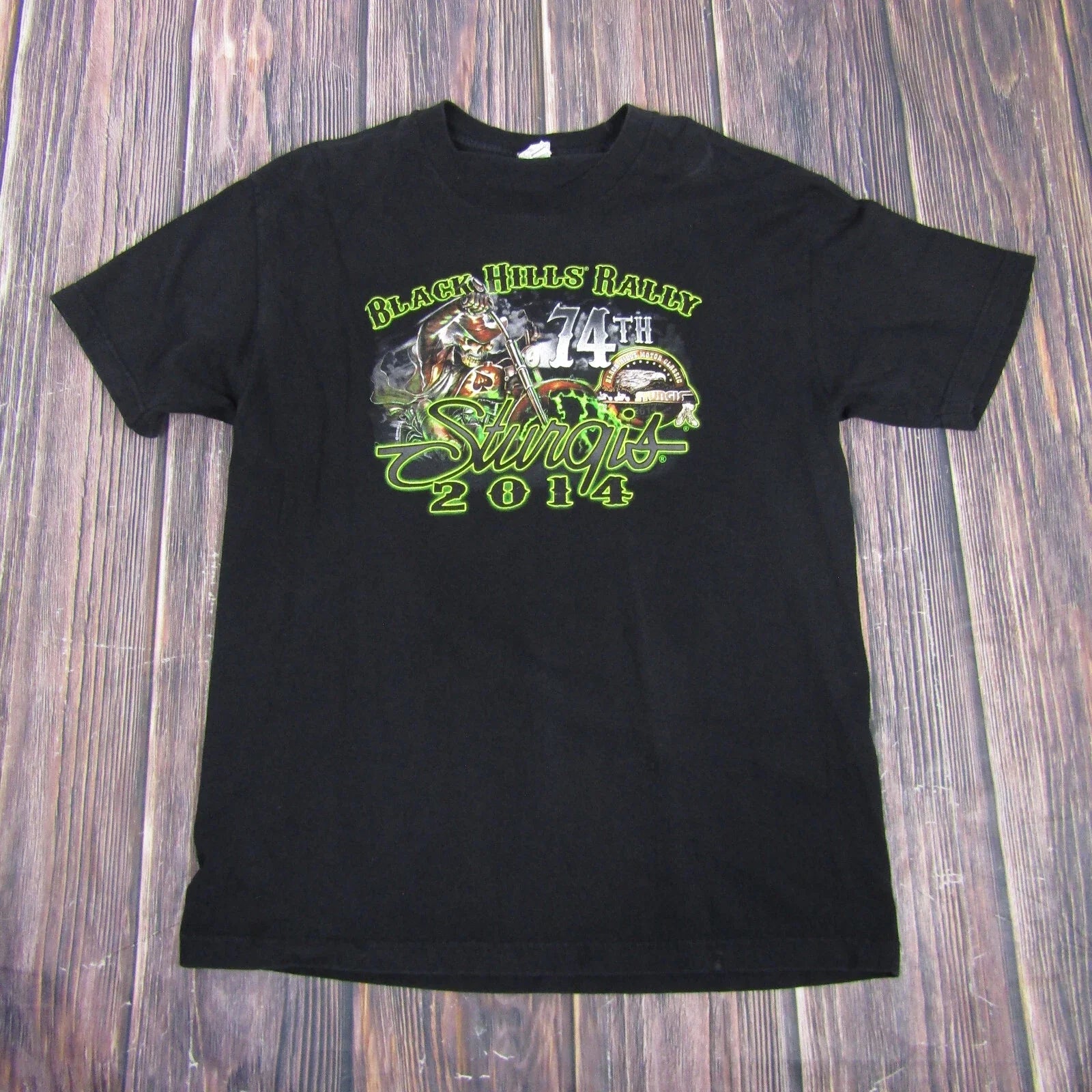 2014 Sturgis Black Hills Motorcycle Rally T Shirt Mens Large Biker Grunge Skull Unisex T-shirt, Sweatshirt, Hoodie, Long Sleeve Tee - T-Shirt, Sweatshirt, Hoodie