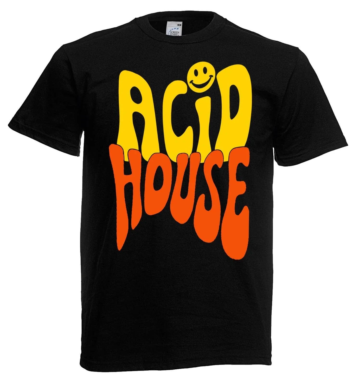 Adults Acid House Rave Dance Music Festival 80's 90's Unisex Black T-Shirt Unisex T-shirt, Sweatshirt, Hoodie, Long Sleeve Tee - T-Shirt, Sweatshirt, Hoodie