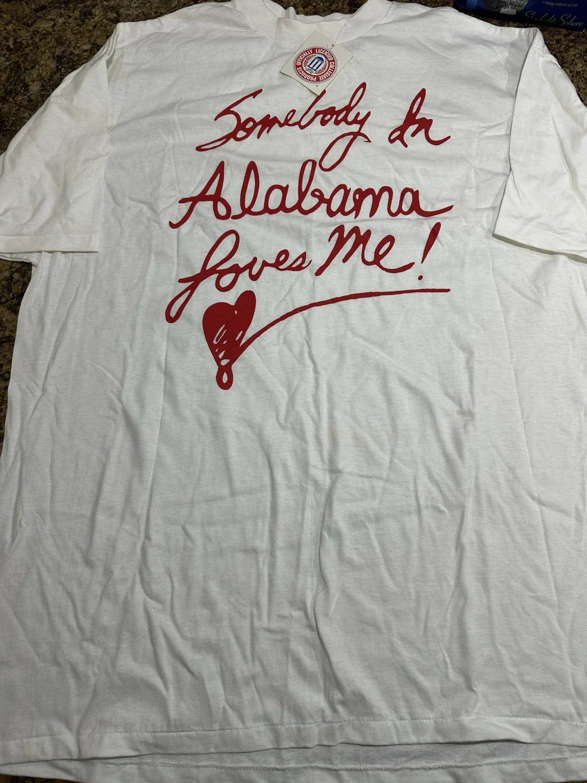 Vintage Y2K Alabama Souvenir T-Shirt Somebody in Alabama Loves Me 2XL *Details* Unisex T-shirt, Sweatshirt, Hoodie, Long Sleeve Tee - T-Shirt, Sweatshirt, Hoodie