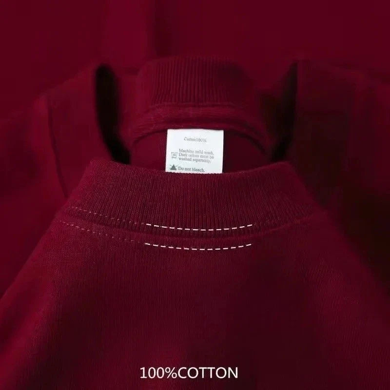 Men Heavyweight Cotton T Shirt Round Neck Half Sleeve Casual Top Unisex T-shirt, Sweatshirt, Hoodie, Long Sleeve Tee - T-Shirt, Sweatshirt, Hoodie