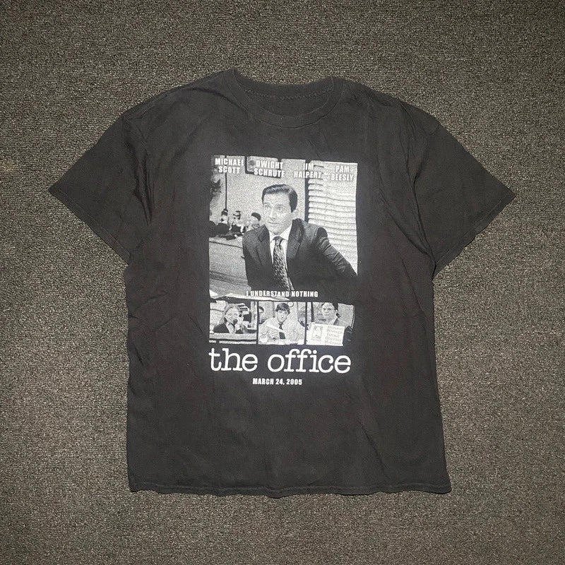 the office tv show Jim,pam,dwight,michael graphic shirt size medium Unisex T-shirt, Sweatshirt, Hoodie, Long Sleeve Tee - T-Shirt, Sweatshirt, Hoodie