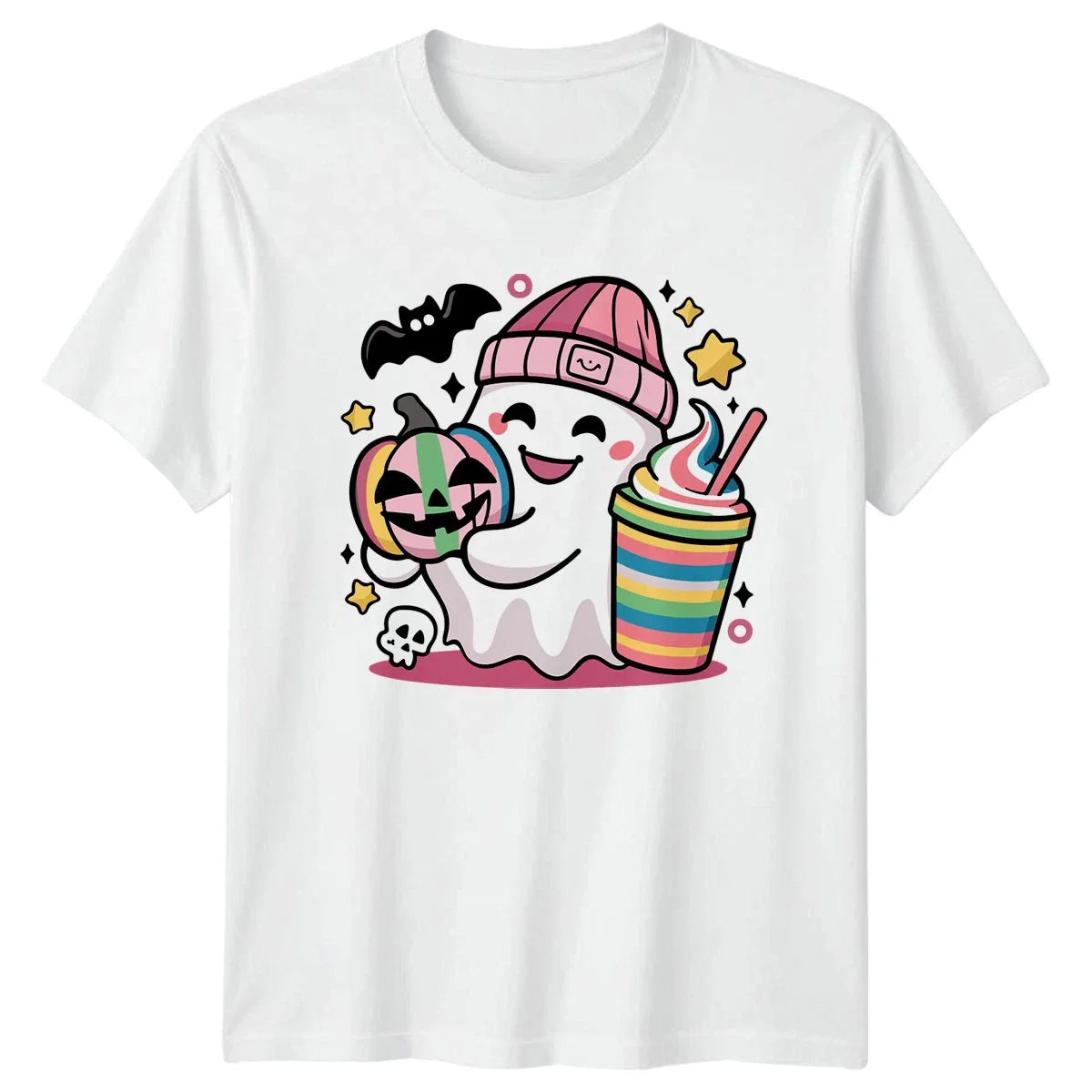 Kawaii Ghost Unisex T-Shirt Cute Spooky Halloween Gift For Him And Her Unisex T-shirt, Sweatshirt, Hoodie, Long Sleeve Tee - T-Shirt, Sweatshirt, Hoodie