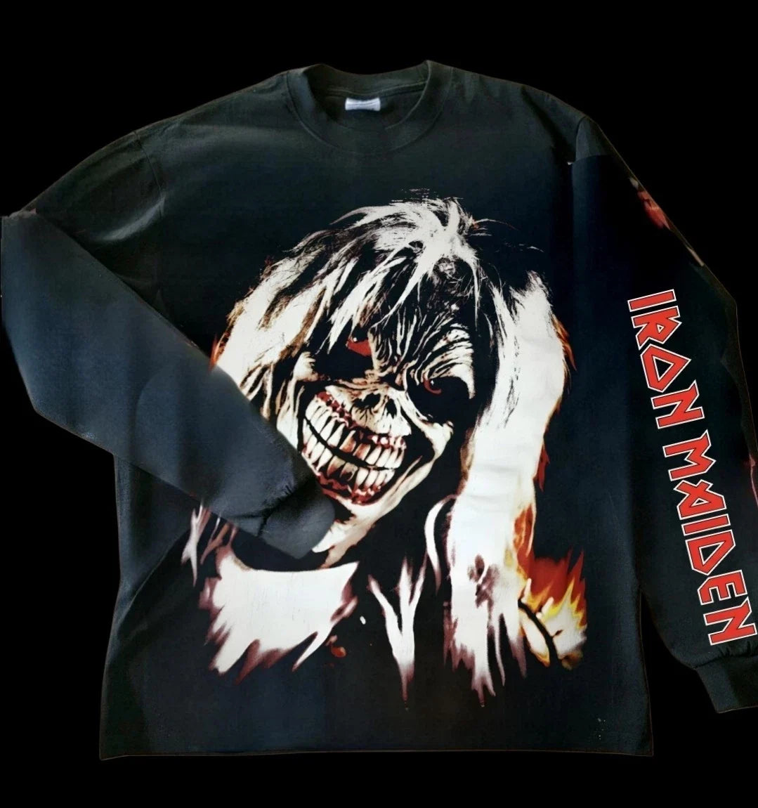IRON MAIDEN LONG SLEEVE MODERN ON PREMIUM HEAVYWEIGHT T SHIRT Unisex T-shirt, Sweatshirt, Hoodie, Long Sleeve Tee - T-Shirt, Sweatshirt, Hoodie