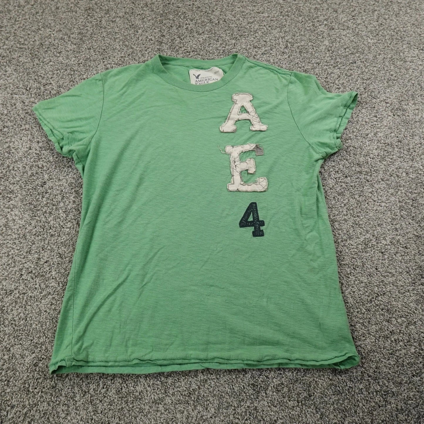 American Eagle Shirt Mens M Green Applique Logo Grunge Short Sleeve Preppy Y2K Unisex T-shirt, Sweatshirt, Hoodie, Long Sleeve Tee - T-Shirt, Sweatshirt, Hoodie