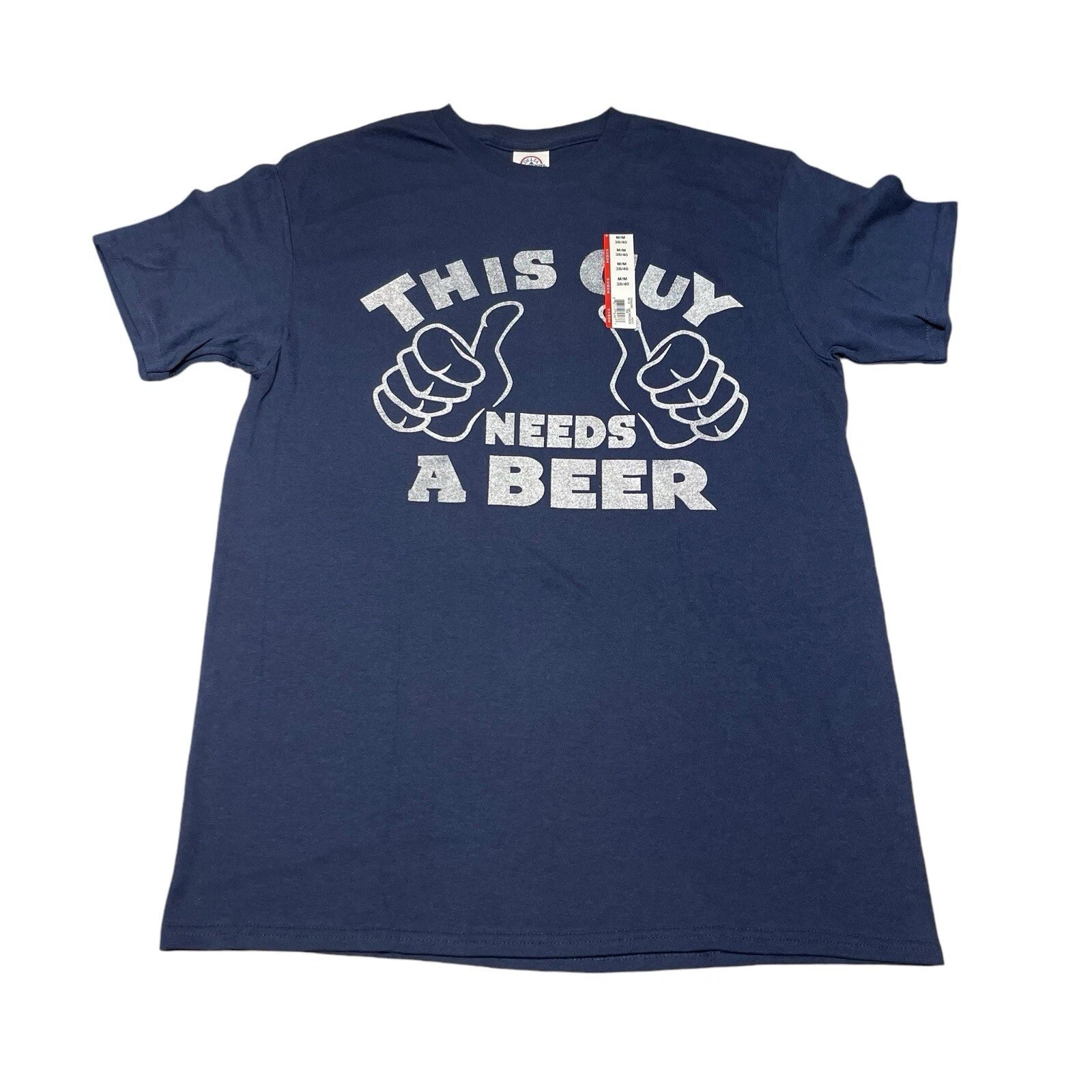 Vtg Y2K This Guy Needs a Beer T Shirt Size Med Party Drinking Slogan Humor NWT Unisex T-shirt, Sweatshirt, Hoodie, Long Sleeve Tee - T-Shirt, Sweatshirt, Hoodie