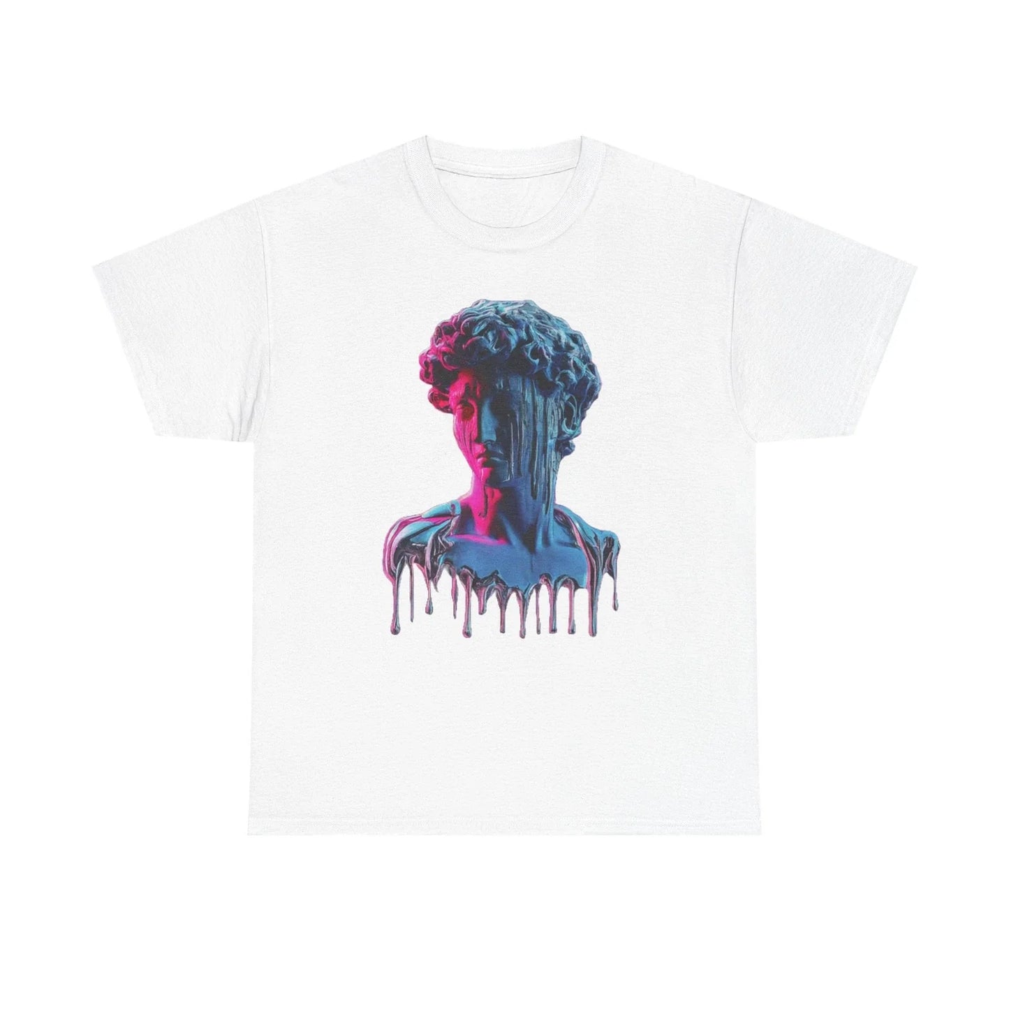Vaporwave Statue Head T-Shirt - Retro Aesthetic Tee, Unisex Graphic Top, 90s Unisex T-shirt, Sweatshirt, Hoodie, Long Sleeve Tee - T-Shirt, Sweatshirt, Hoodie