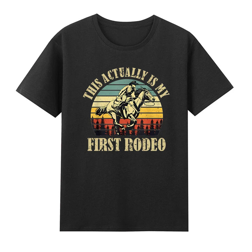 This Actually Is My First Rodeo Western Life Cowboy T-Shirt Unisex T-shirt, Sweatshirt, Hoodie, Long Sleeve Tee - T-Shirt, Sweatshirt, Hoodie