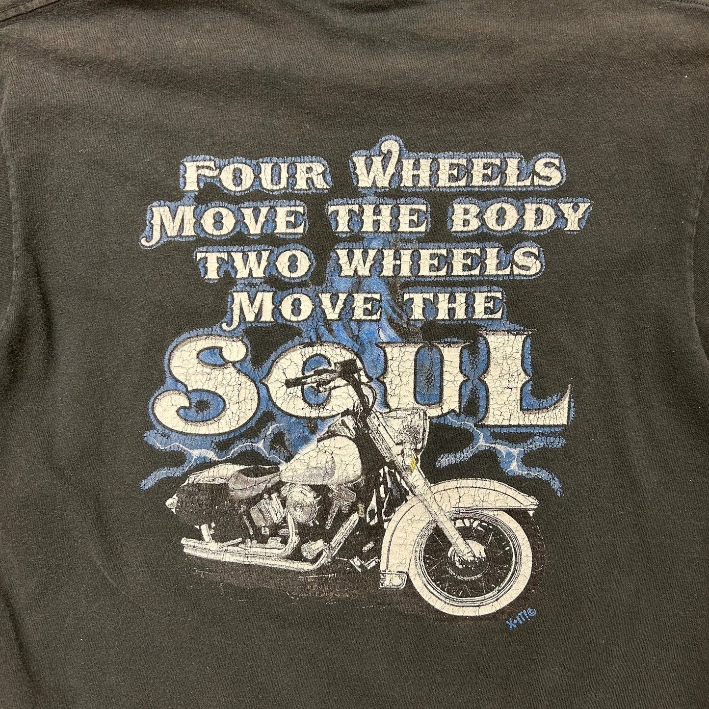 Y2K Delta Shirt Mens Medium Black Move The Soul Biker Motorcycle Tee T-Shirt Unisex T-shirt, Sweatshirt, Hoodie, Long Sleeve Tee - T-Shirt, Sweatshirt, Hoodie