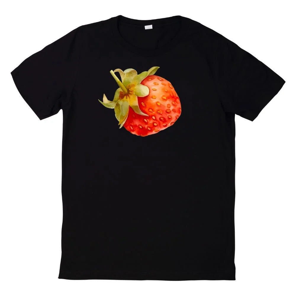 Watercolour Strawberries Motif T-Shirt Unisex T-shirt, Sweatshirt, Hoodie, Long Sleeve Tee - T-Shirt, Sweatshirt, Hoodie