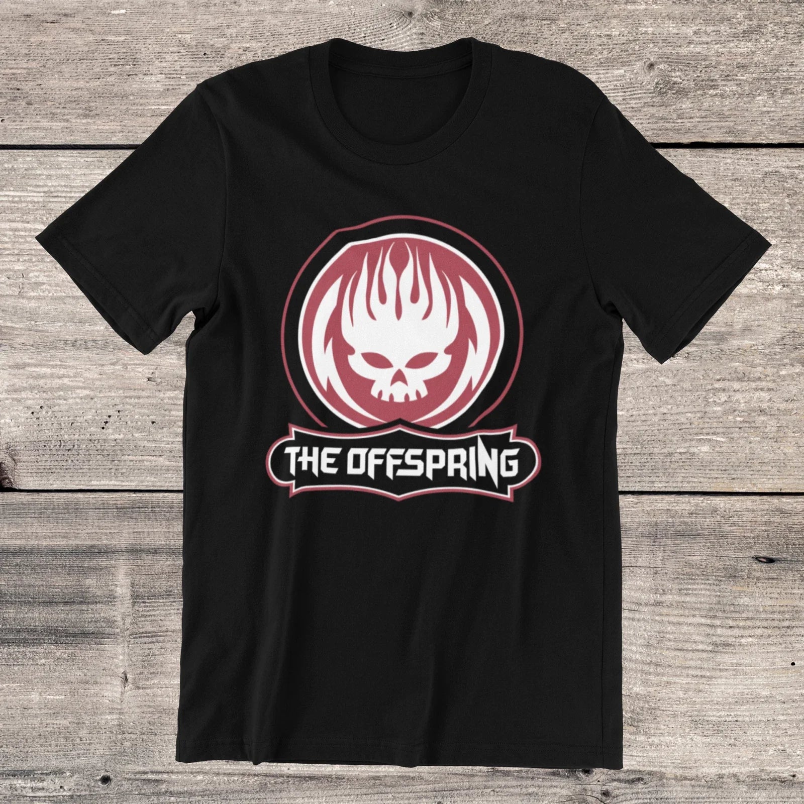 THE OFFSPRING Flame Skull T-Shirt 80s 90s Punk Rock Band on Ring Spun Cotton Tee Unisex T-shirt, Sweatshirt, Hoodie, Long Sleeve Tee - T-Shirt, Sweatshirt, Hoodie