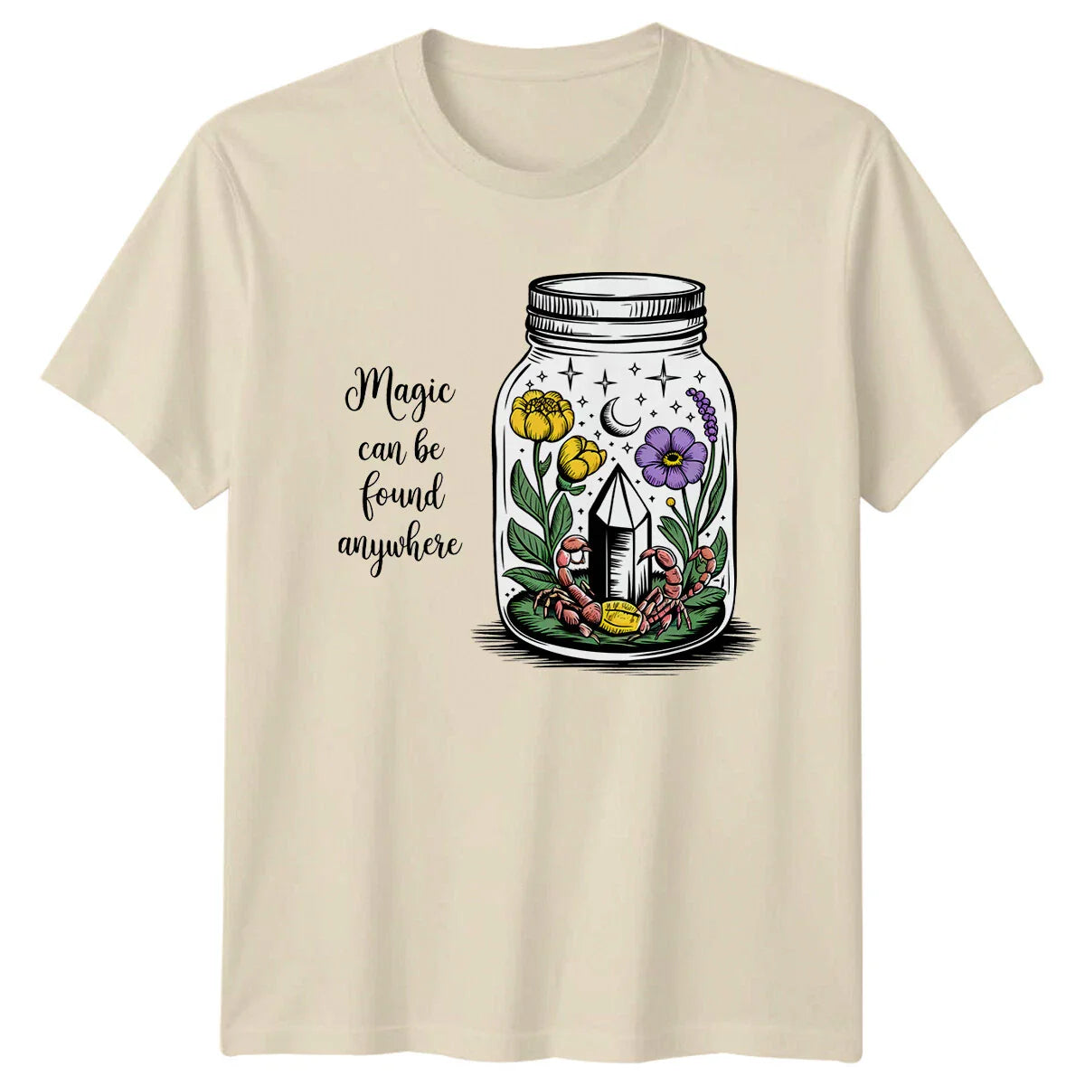 Magic Can Be Found Anywhere Boho Celestial Jar T-Shirt Unisex T-shirt, Sweatshirt, Hoodie, Long Sleeve Tee - T-Shirt, Sweatshirt, Hoodie