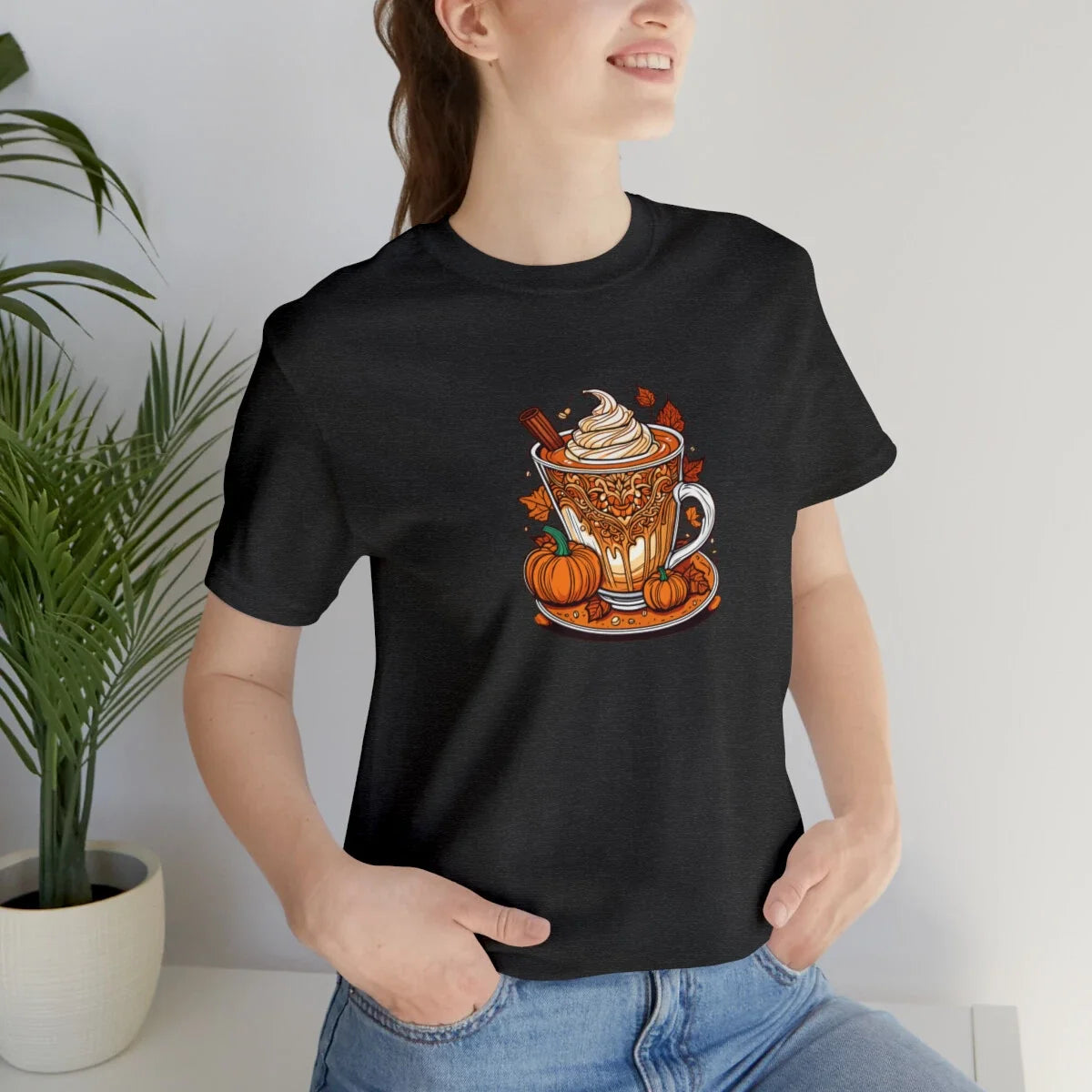 Pumpkin spice latte coffee Autumn fall design gift for latte lover barista shirt Unisex T-shirt, Sweatshirt, Hoodie, Long Sleeve Tee - T-Shirt, Sweatshirt, Hoodie