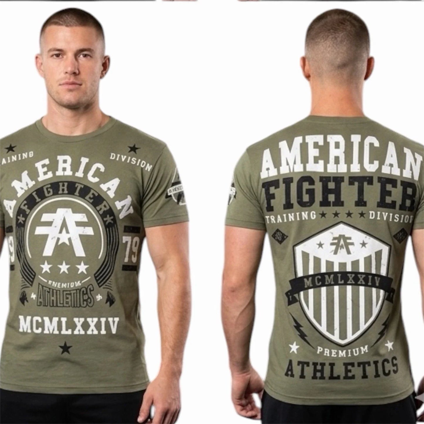 AMERICAN FIGHTER Military Green DALTON  Athletic Graphic T-shirt NWT Unisex T-shirt, Sweatshirt, Hoodie, Long Sleeve Tee - T-Shirt, Sweatshirt, Hoodie