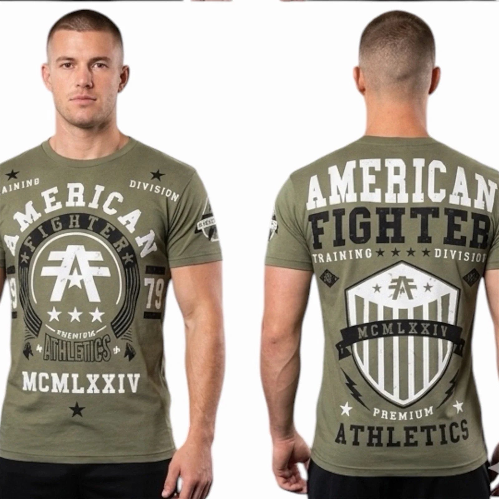AMERICAN FIGHTER Military Green DALTON  Athletic Graphic T-shirt NWT Unisex T-shirt, Sweatshirt, Hoodie, Long Sleeve Tee - T-Shirt, Sweatshirt, Hoodie