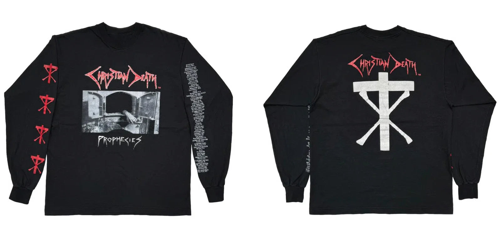 CHRISTIAN DEATH PROPHECIES LONGSLEEVE SHIRT Unisex T-shirt, Sweatshirt, Hoodie, Long Sleeve Tee - T-Shirt, Sweatshirt, Hoodie