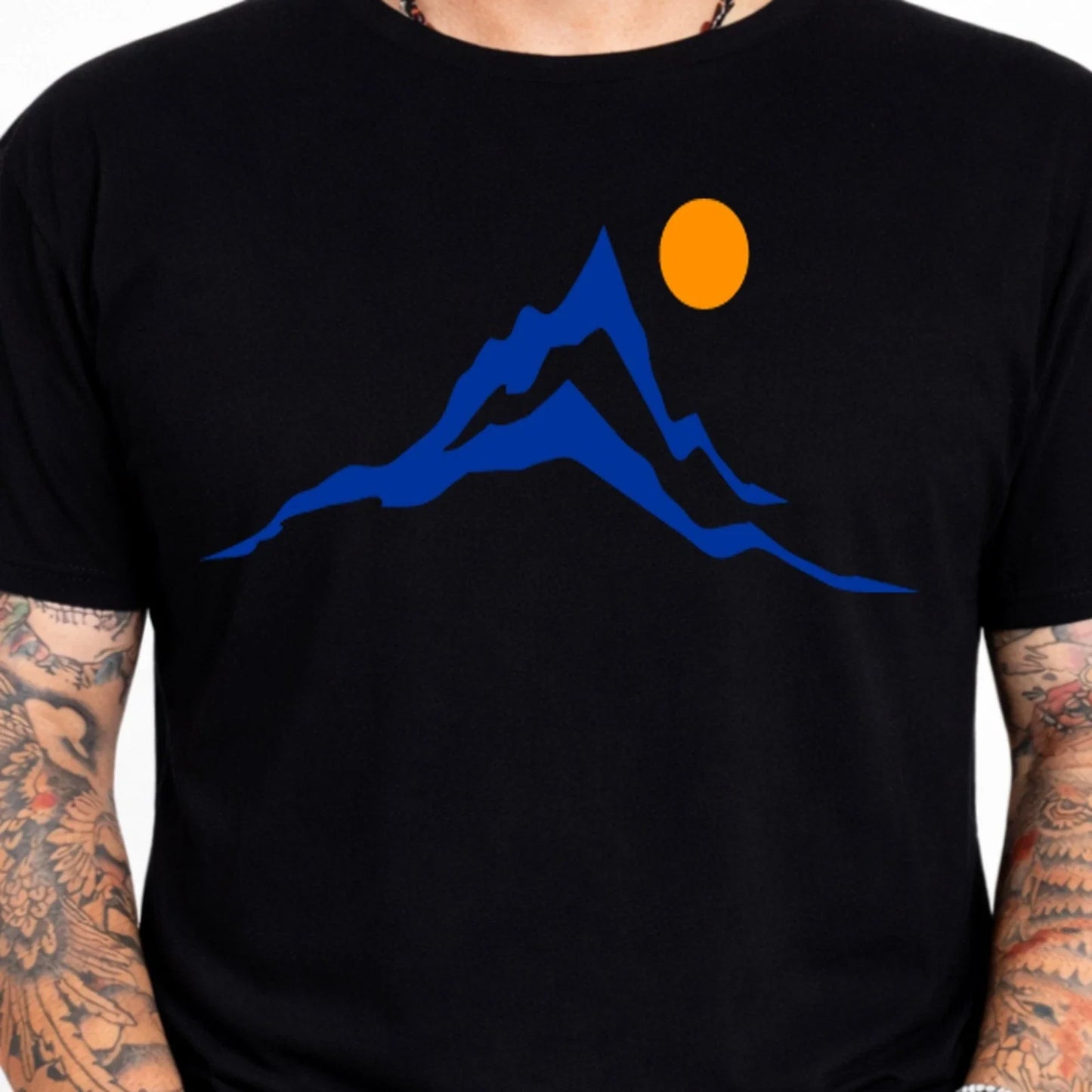 Mountain Sunset Minimalist Graphic T-Shirt Outdoor Hiking Nature Tee Adventure Unisex T-shirt, Sweatshirt, Hoodie, Long Sleeve Tee - T-Shirt, Sweatshirt, Hoodie