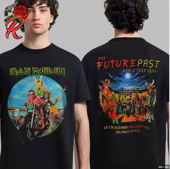 Iron Maiden Future Past Tour 2024  So Paulo Brazil Event Tee Unisex T-shirt, Sweatshirt, Hoodie, Long Sleeve Tee - T-Shirt, Sweatshirt, Hoodie